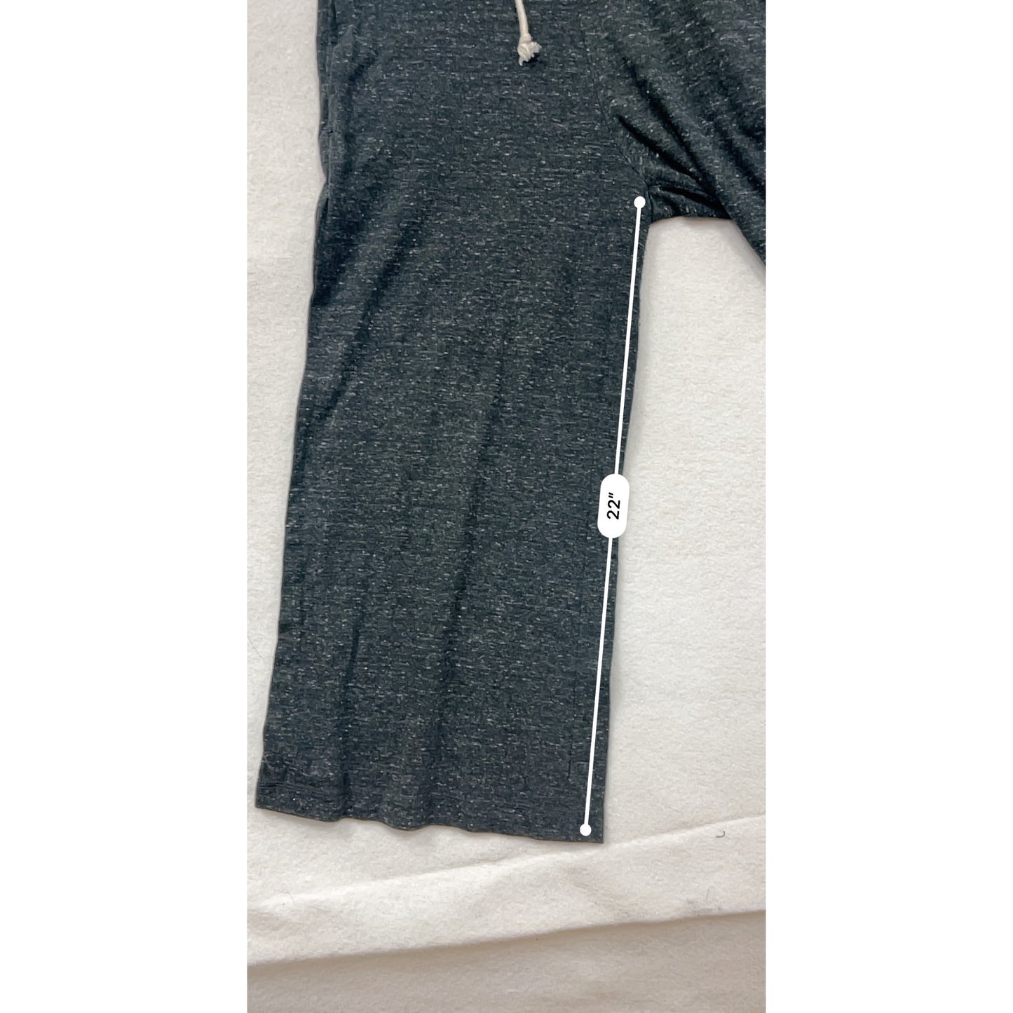 Nike Womens Heathered Black Sleeveless Romper With Drawstring Waist & Wide-Leg Design #6698