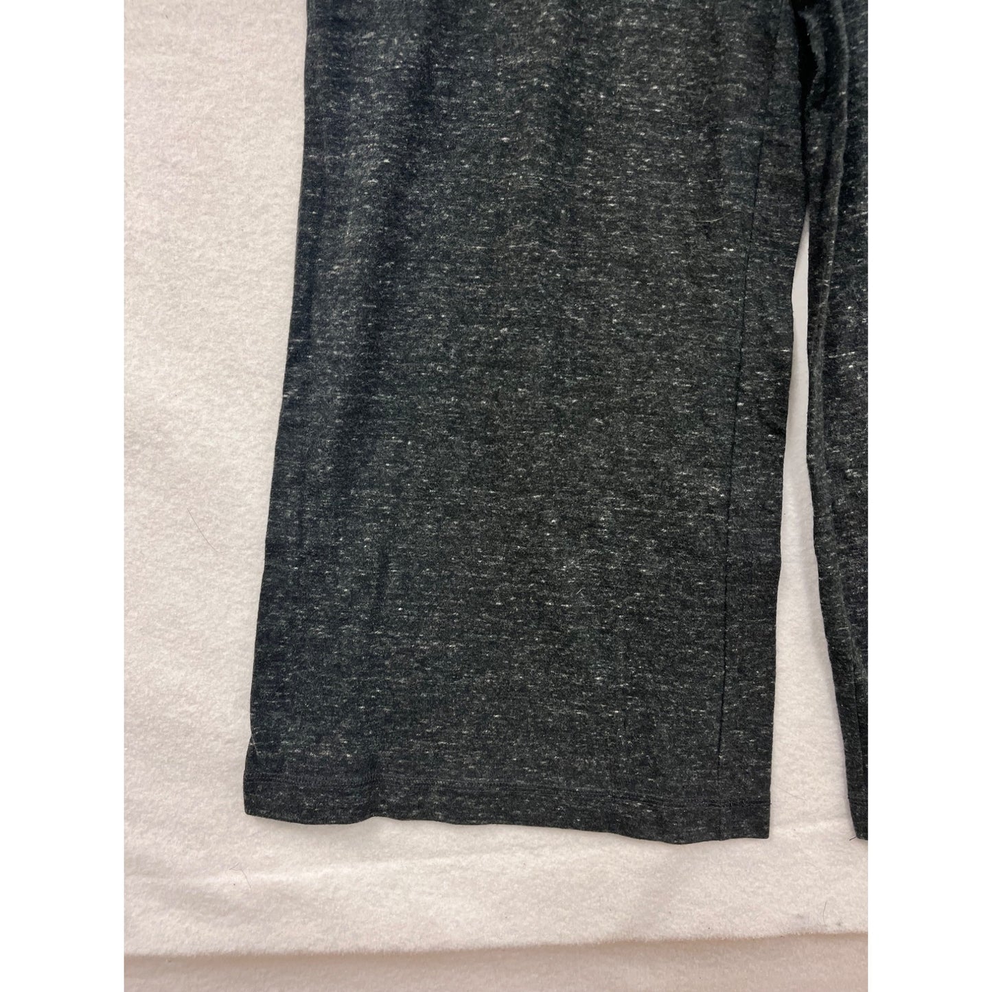 Nike Womens Heathered Black Sleeveless Romper With Drawstring Waist & Wide-Leg Design #6698