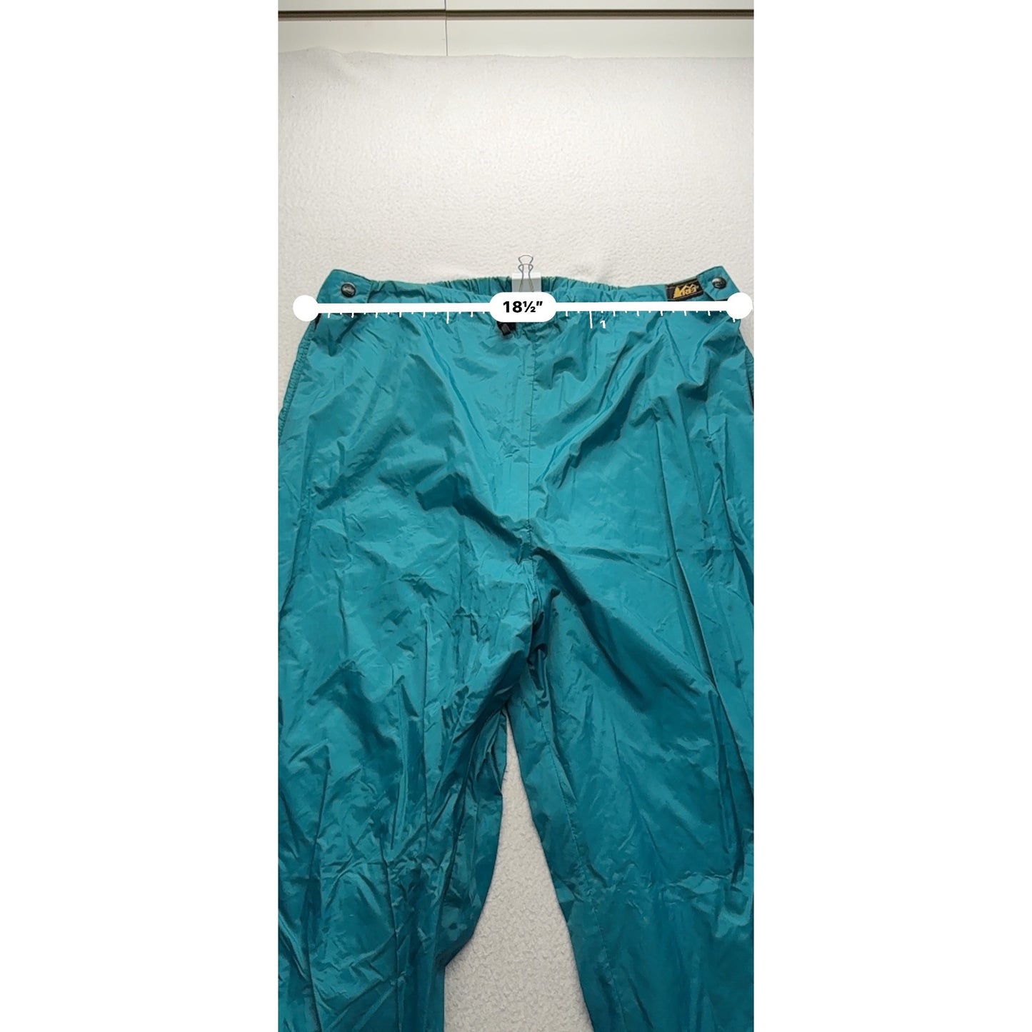 Vintage REI Teal Nylon Windbreaker Pants Size XL 9494