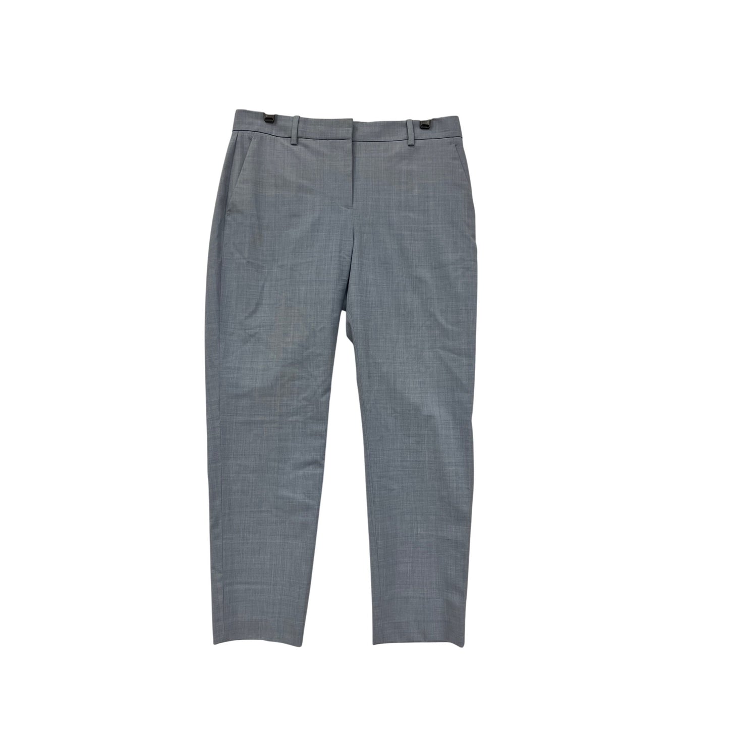 Theory Womens Gray Wool-Blend Trousers Sz 6 With Front & Back Pockets #8050