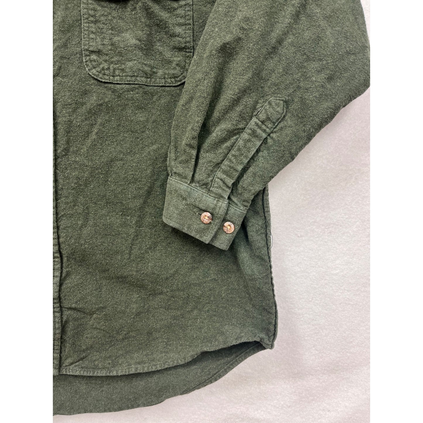 Field & Stream Mens XL Green Button-Up Flannel Shirt With Chest Pockets #6900