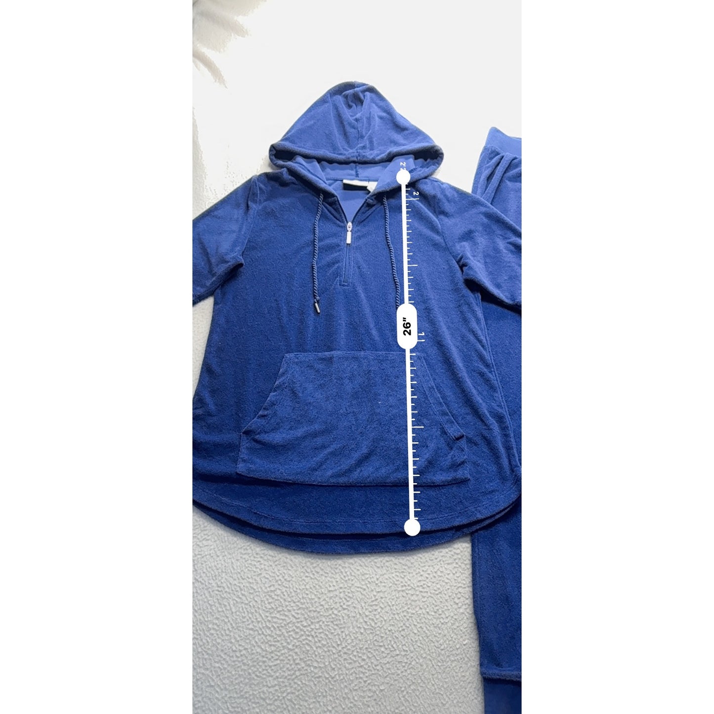 D & Co. Active Womens XS Blue Hooded Jogger Set #7958
