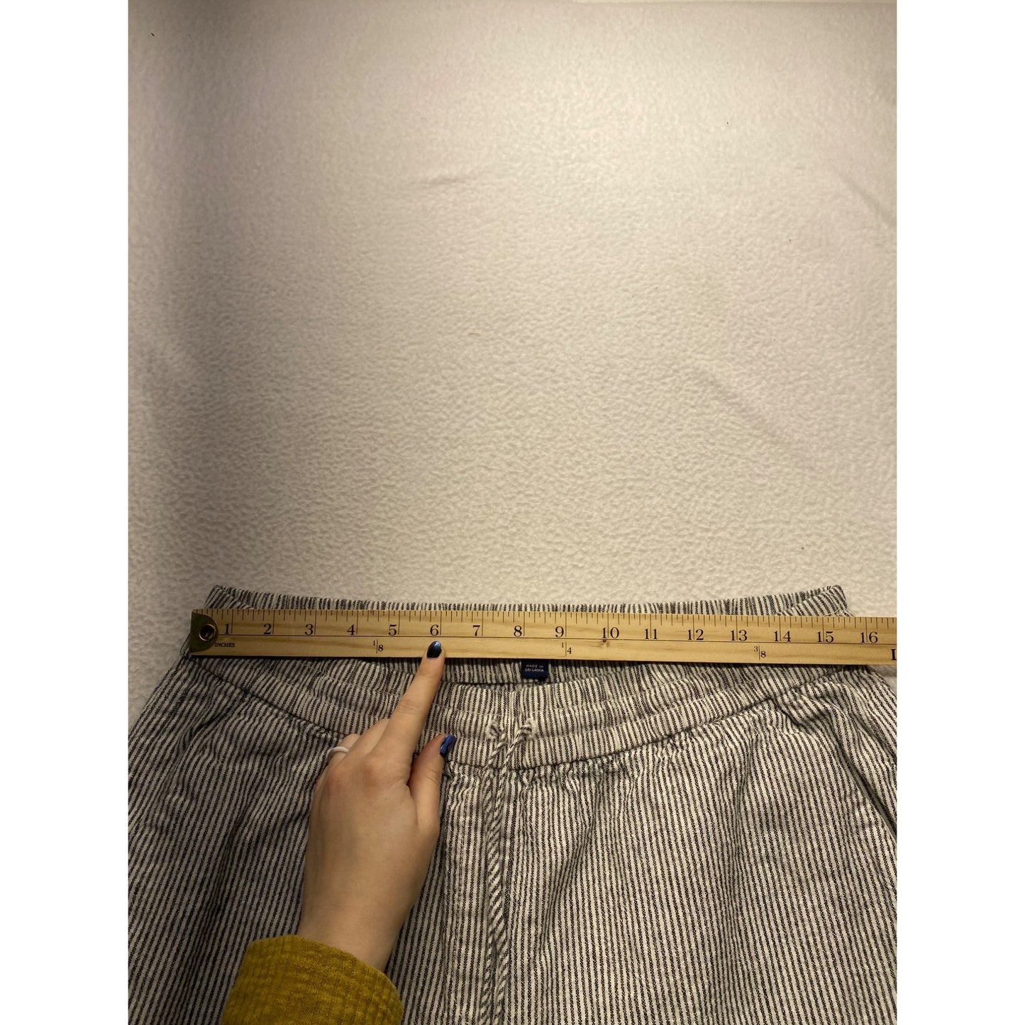 J.Crew Womens Striped Linen/Cotton Blend Elastic-Waist Pants #7326