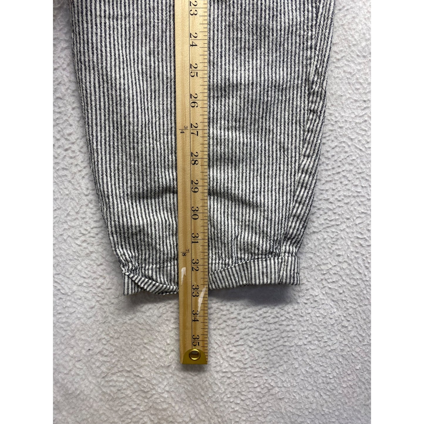 J.Crew Womens Striped Linen/Cotton Blend Elastic-Waist Pants #7326