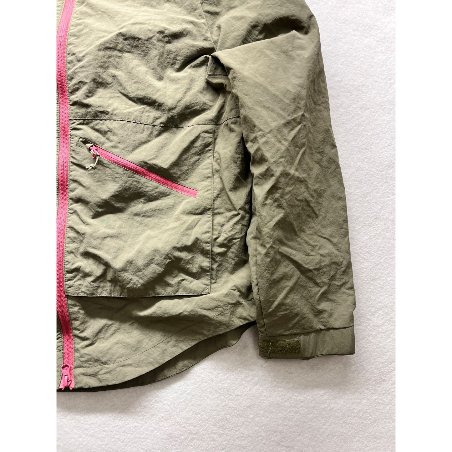 Women’s Liv Outdoor olive green water resistant packable jacket #2767