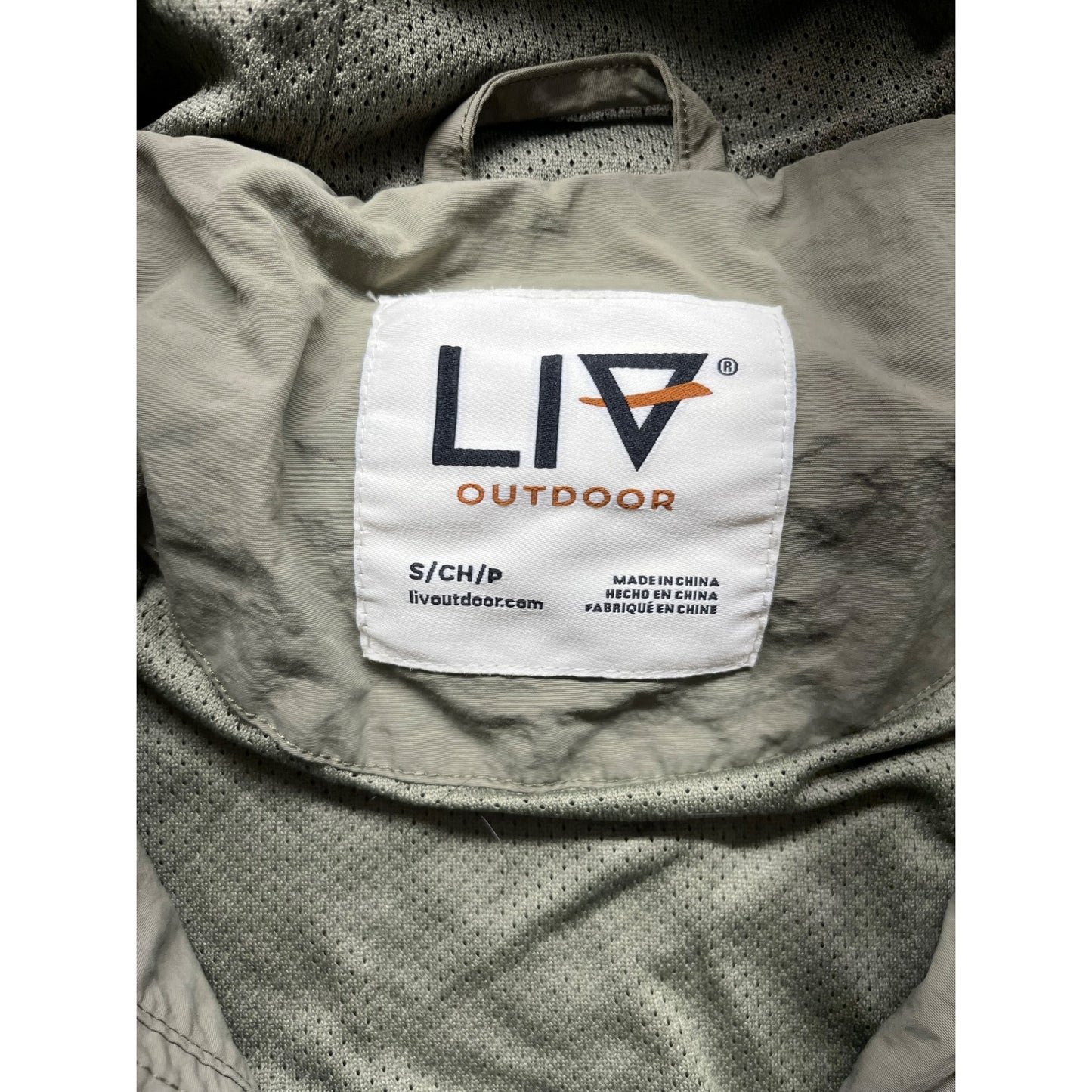 Women’s Liv Outdoor olive green water resistant packable jacket #2767