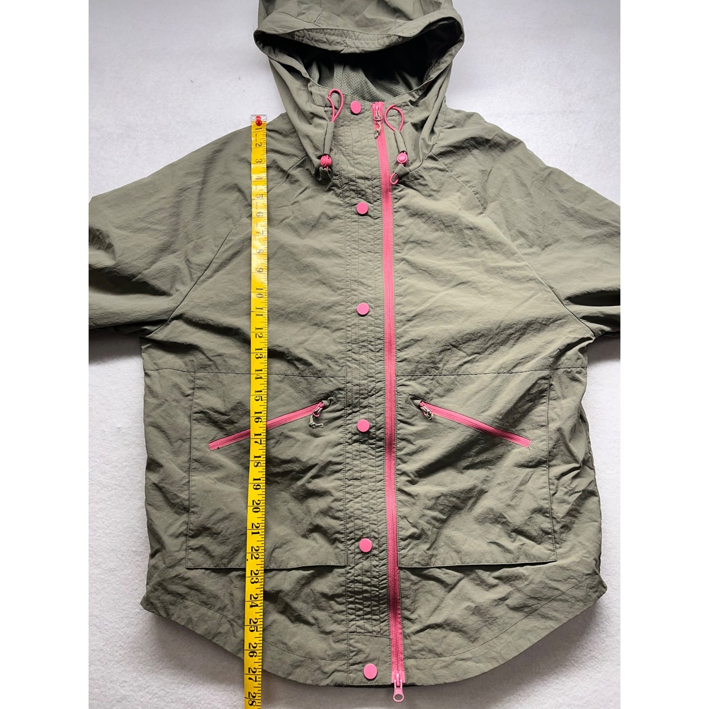 Women’s Liv Outdoor olive green water resistant packable jacket #2767