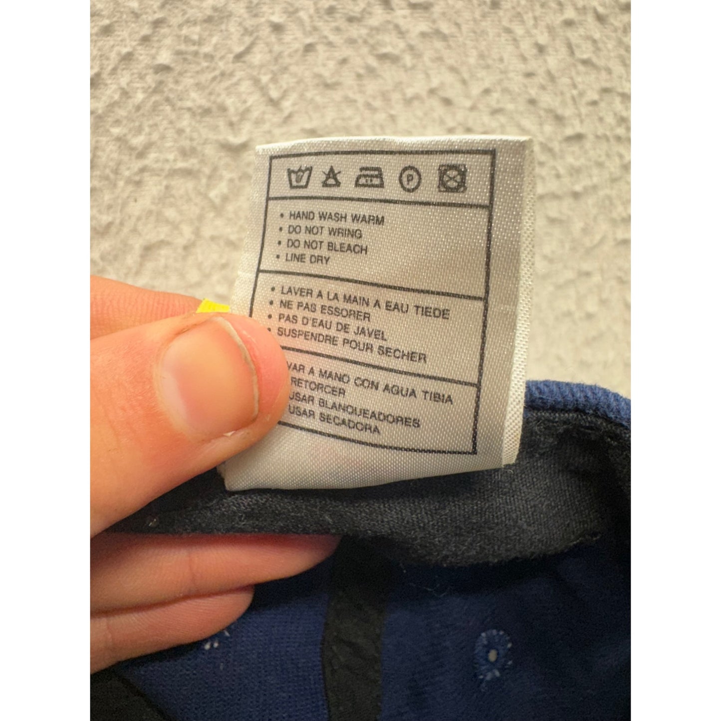 Vintage Nike Blue Cotton Adjustable Strapback Hat With White Logo #9223