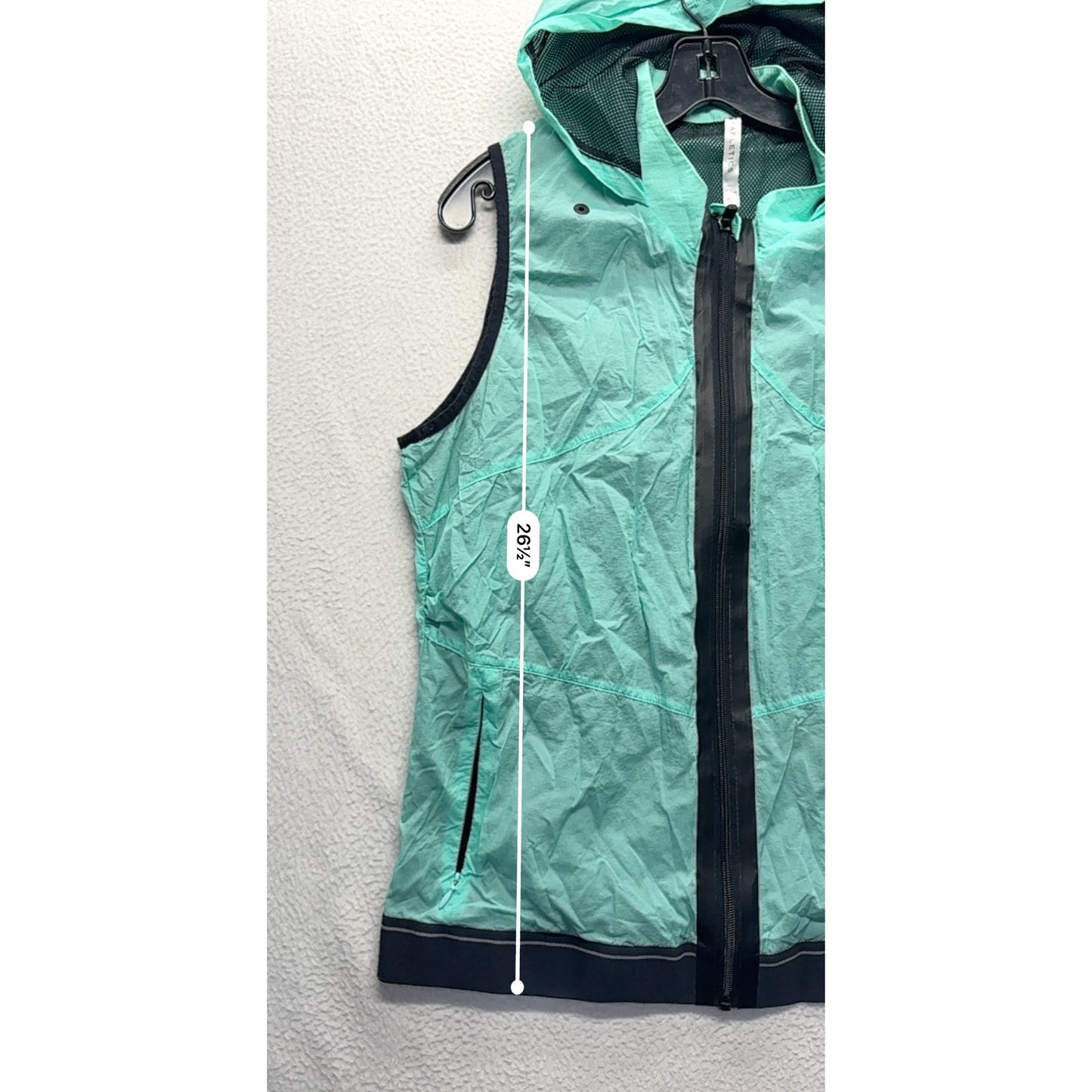 Fabletics Womens XXL Mint Green Sleeveless Hooded Vest #7514