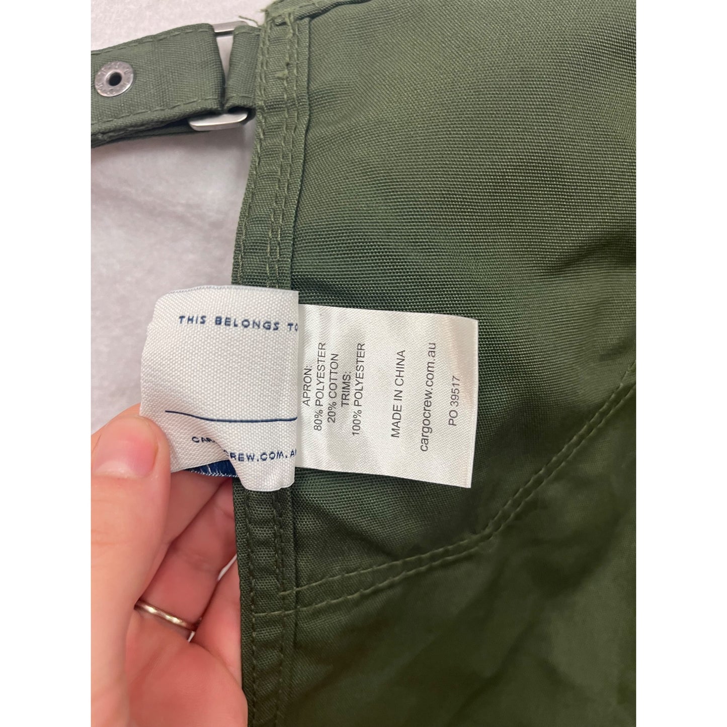 Unisex Cargo Crew Green Adjustable Apron #8124