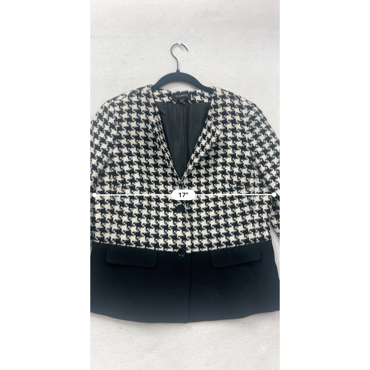 Talbots Houndstooth Blazer Size 10 #362A