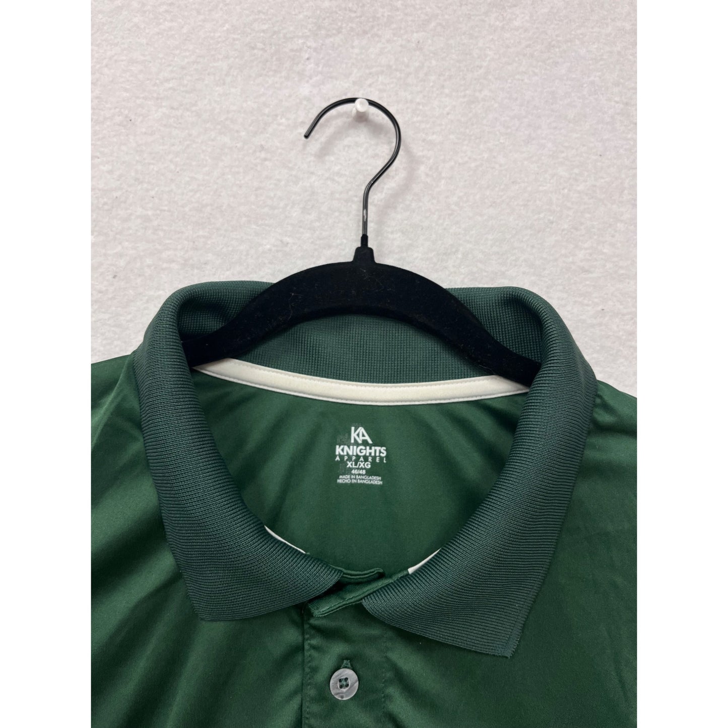 Michigan State Spartans Polo Shirt Knights Apparel Mens XL Green White #6785
