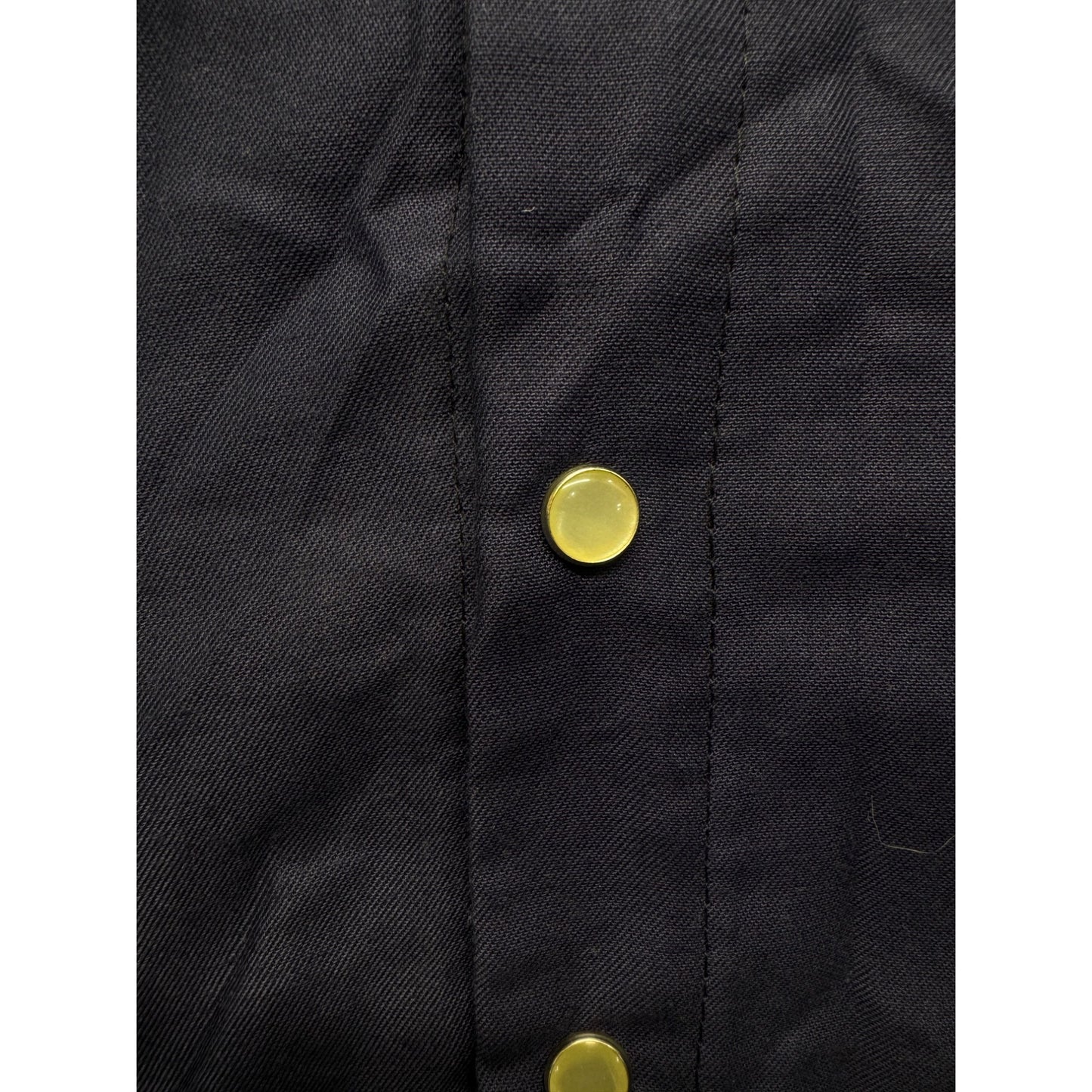Mens Western Dark Blue Snap Button Long Sleeve Shirt #7981