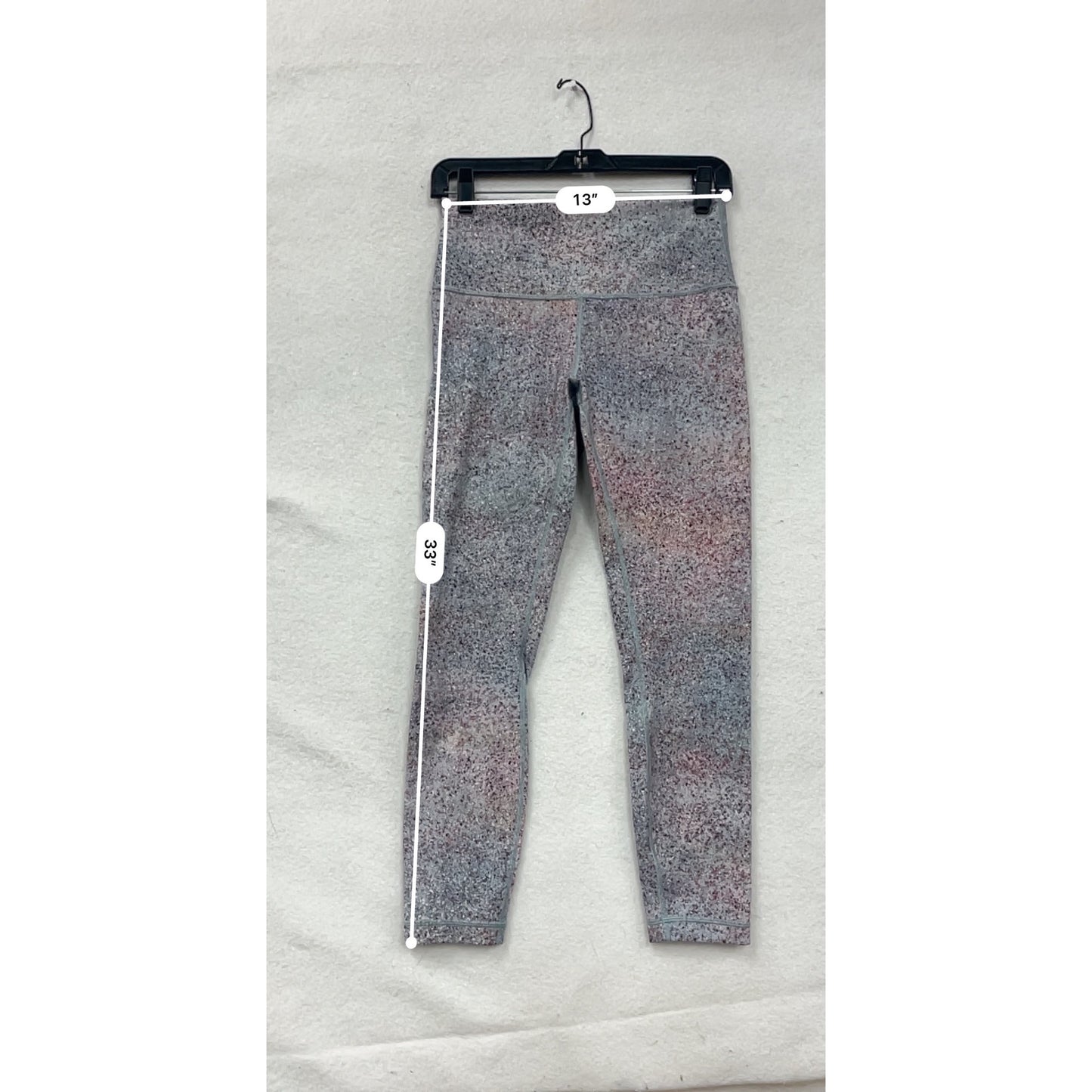 LULULEMON Womens High-Rise Speckled Print Workout Leggings Size 8 #8406