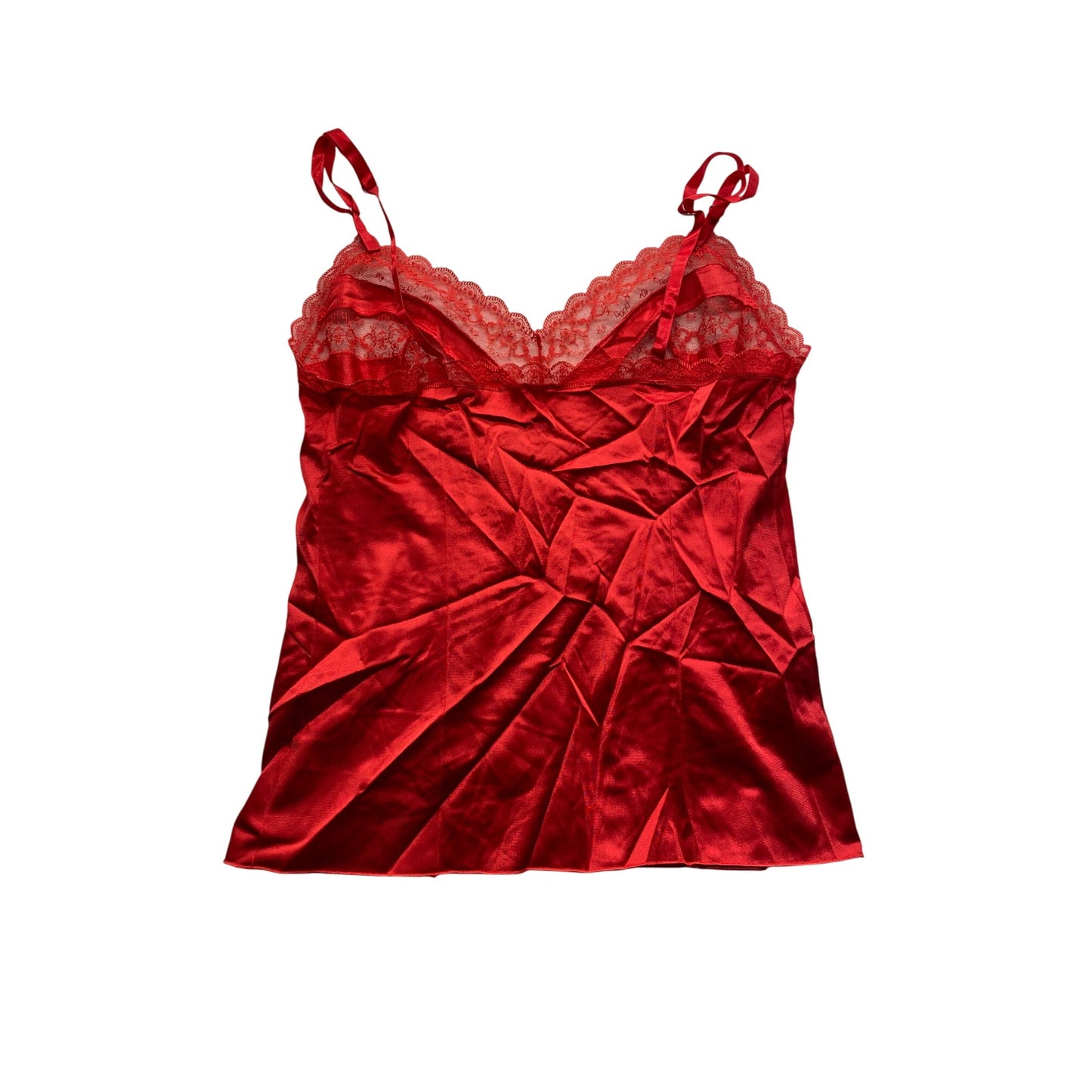 Vintage Red Vanity Fair Lace Trim Camisole #5730