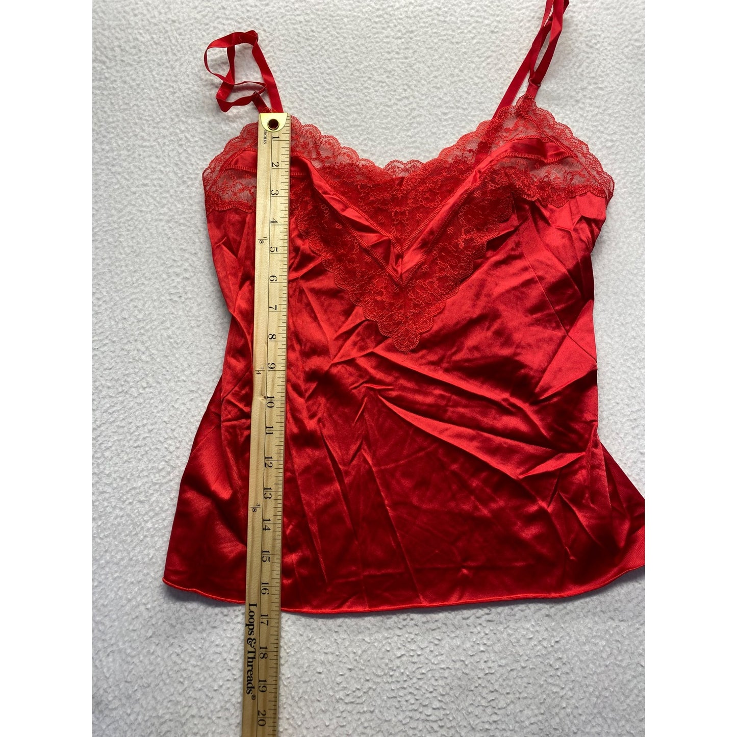 Vintage Red Vanity Fair Lace Trim Camisole #5730