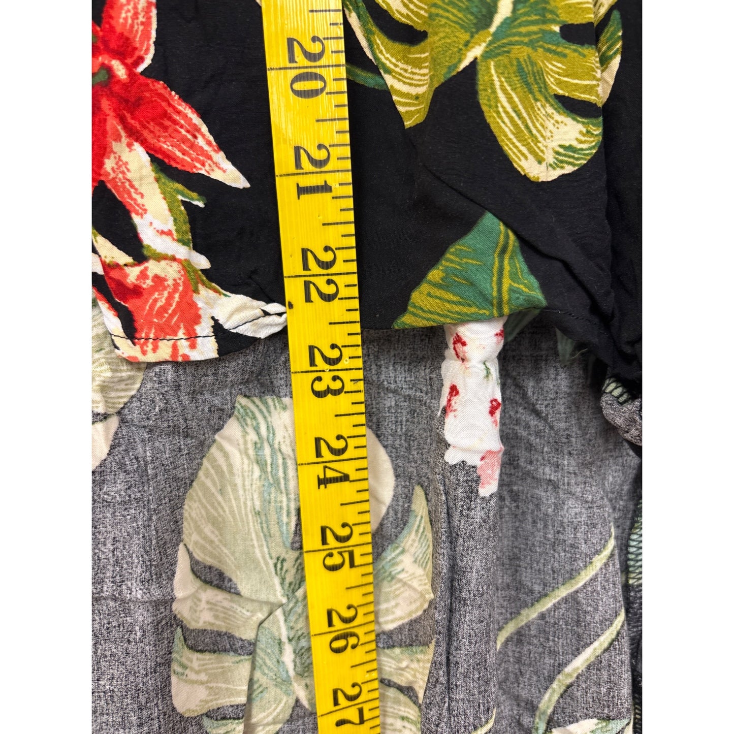 Soprano Black Maxi Dress with shorts featuring Tropical Floral Print & Adjustable Spaghetti Straps - Womens Size S #6976
