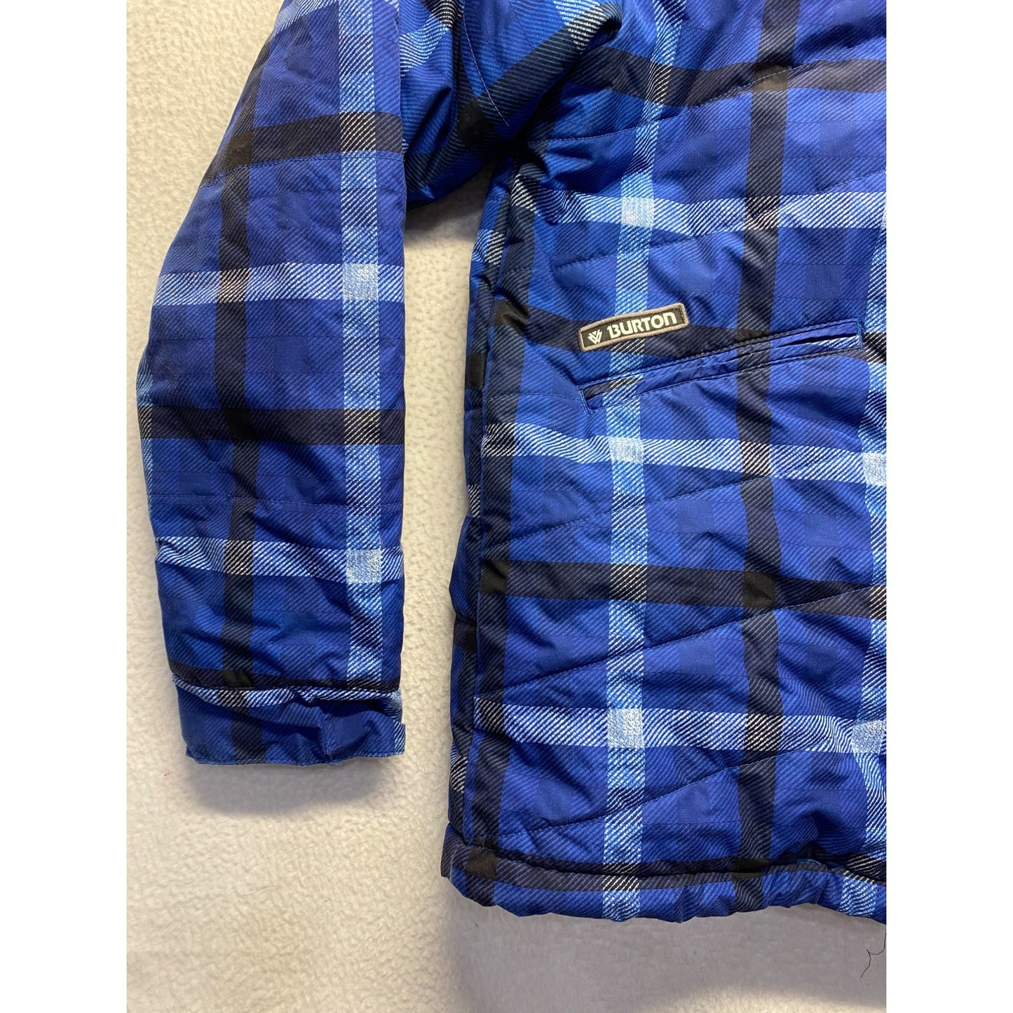 Burton Youth XL "The White Collection" Plaid Ski Jacket #7053