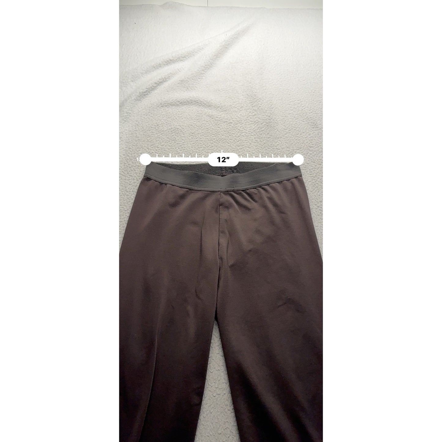 Cuddl Duds Smooth Plush Brown Leggings Size Small 32" Length #9924