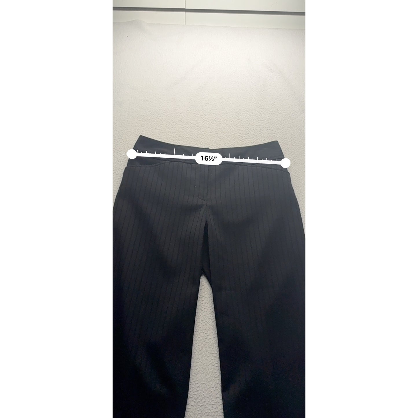 Apt. 9 Ava Black Pinstripe Stretch Crop Pants With Button Accents Size 6 #9260