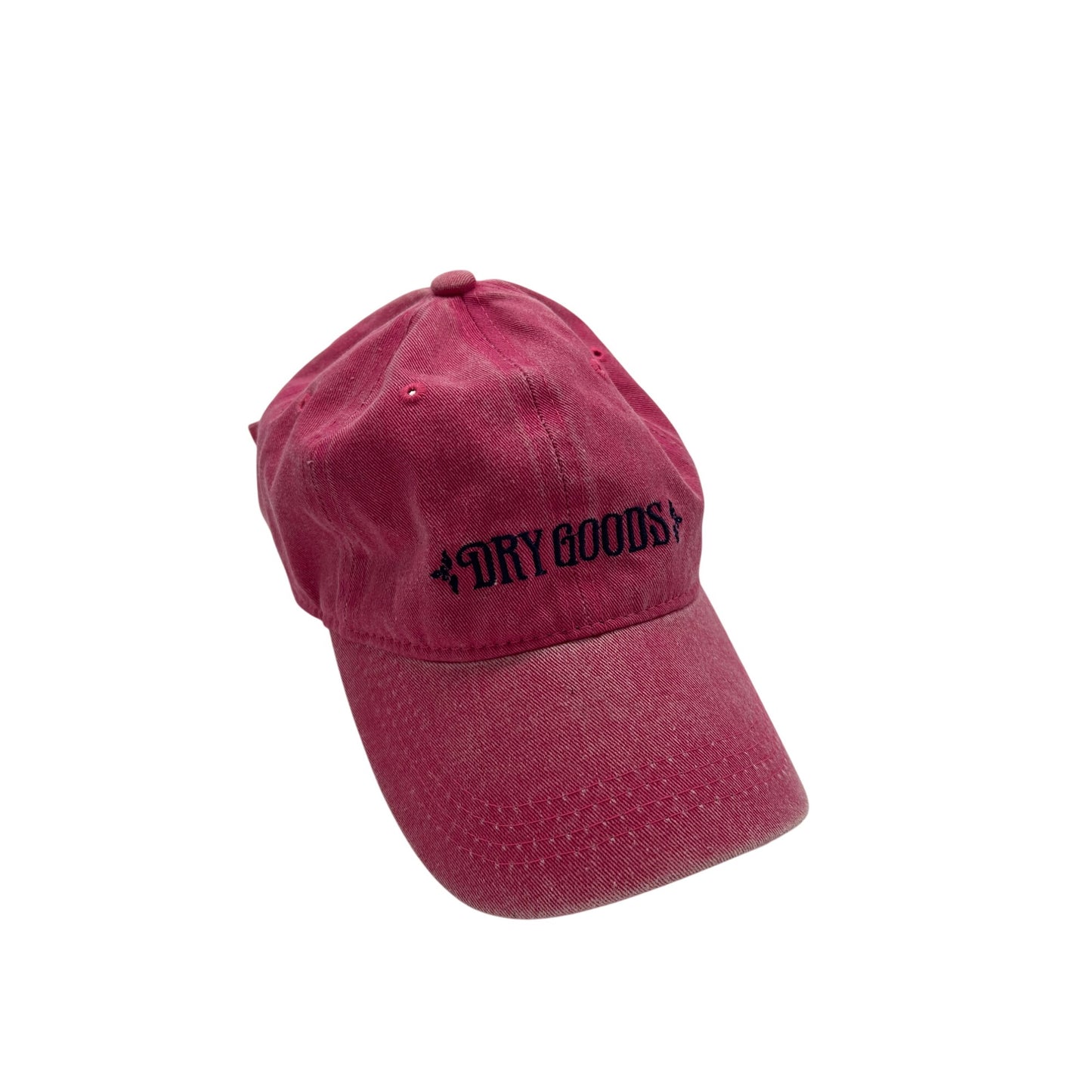 Dry Goods Pink Adjustable Baseball Cap 100% Cotton Embroidered Logo Unisex #6639