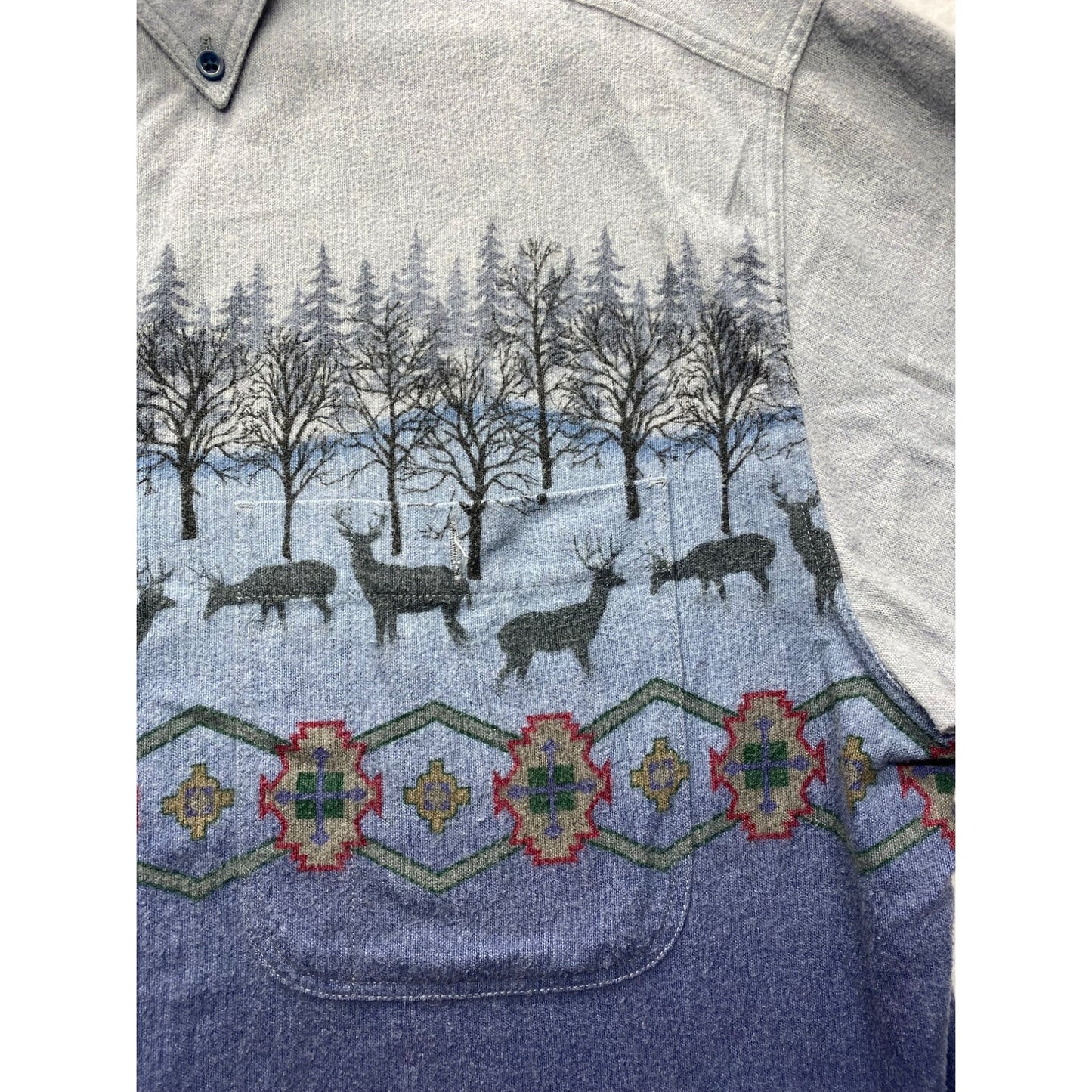 Vintage Cabelas Winter Deer Flannel #5150