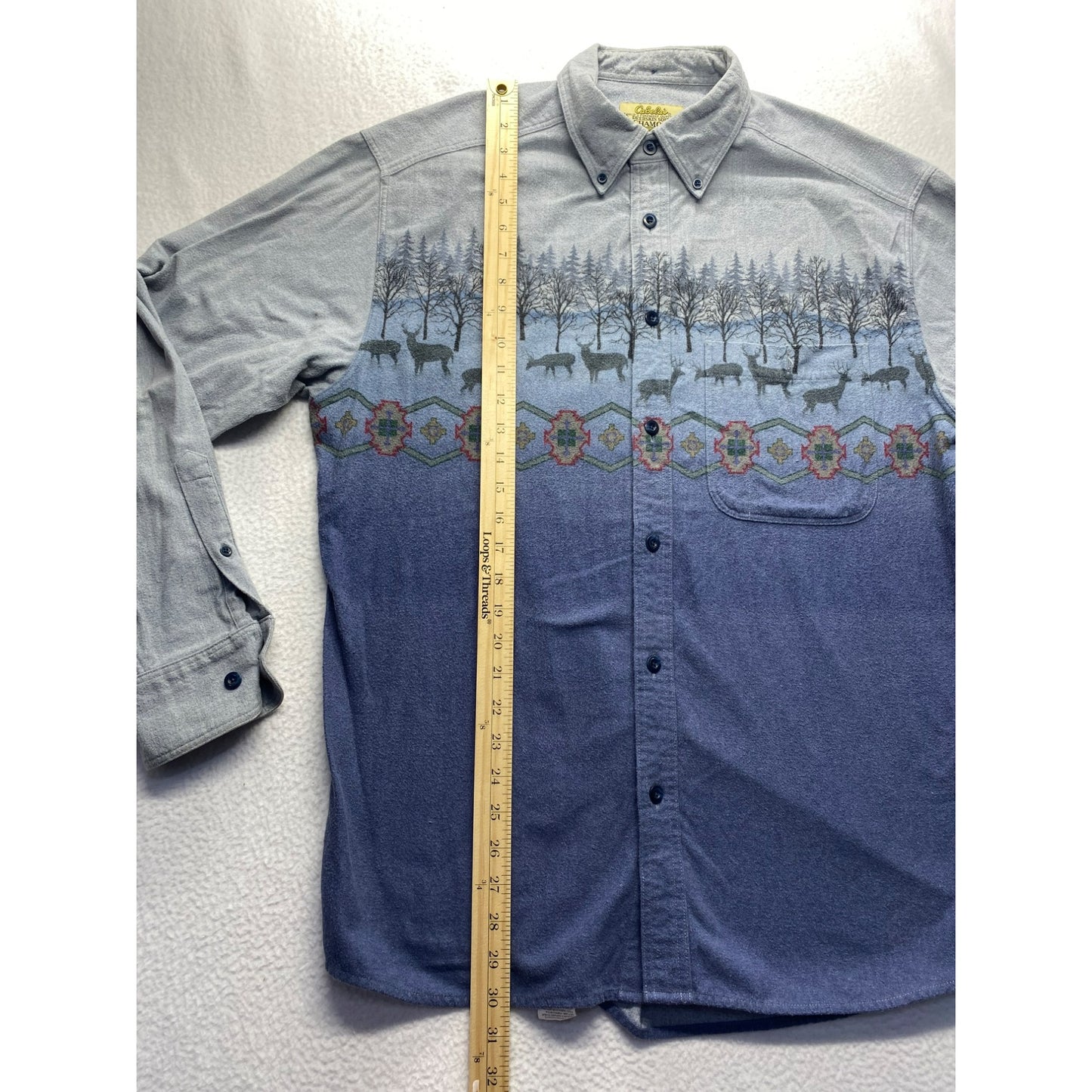 Vintage Cabelas Winter Deer Flannel #5150