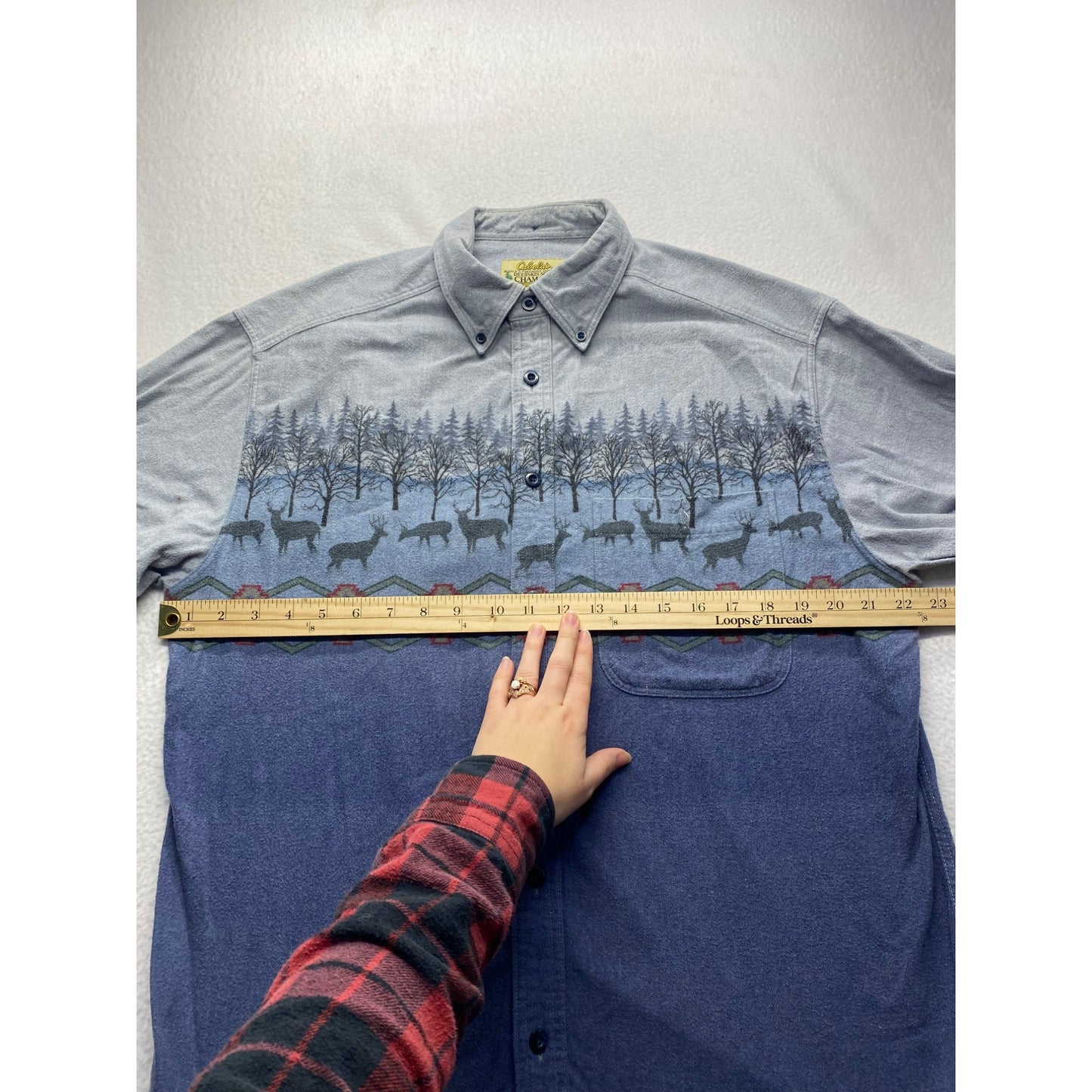 Vintage Cabelas Winter Deer Flannel #5150