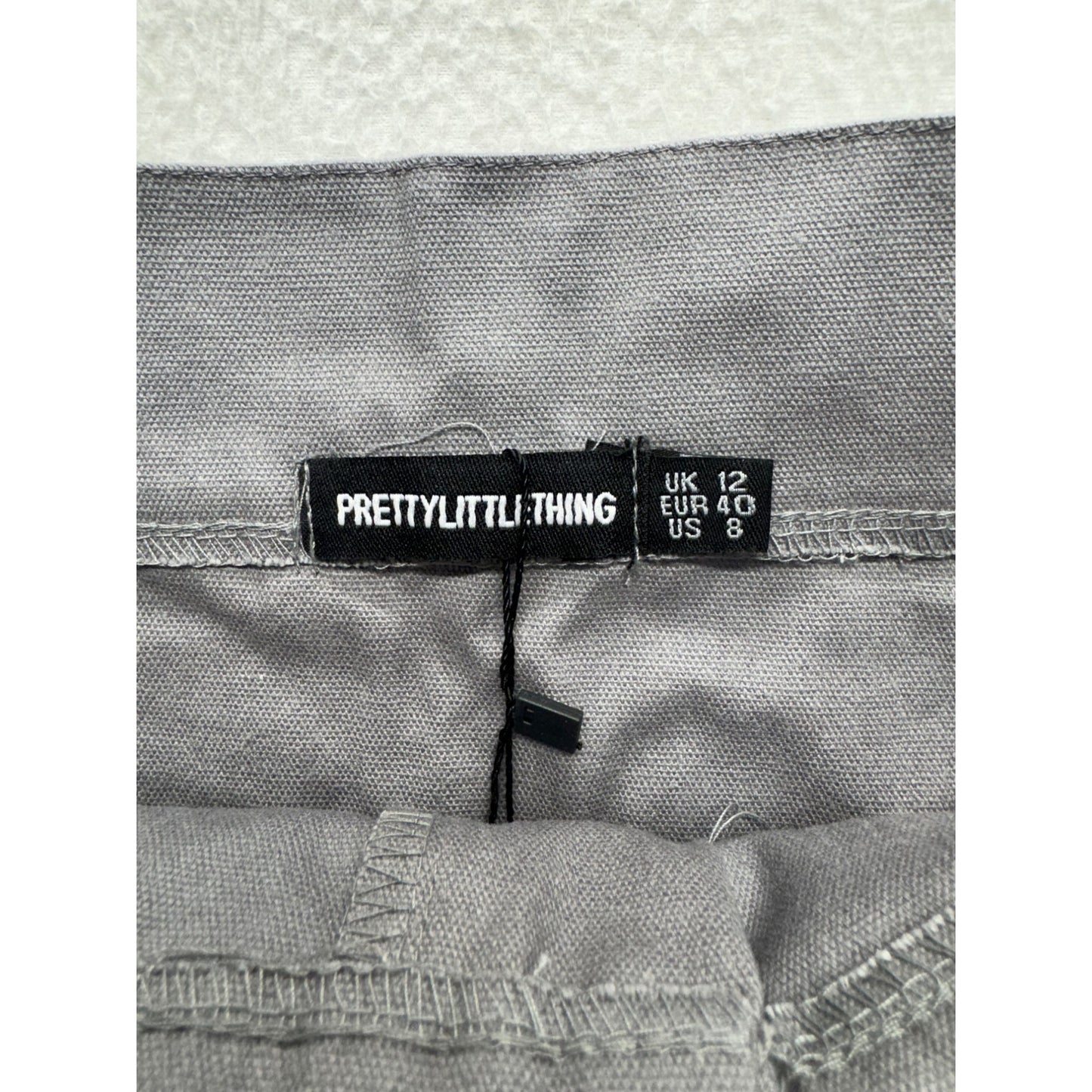 PrettyLittleThing Utility Mini Skirt Gray UK 12 / US 8 #7975