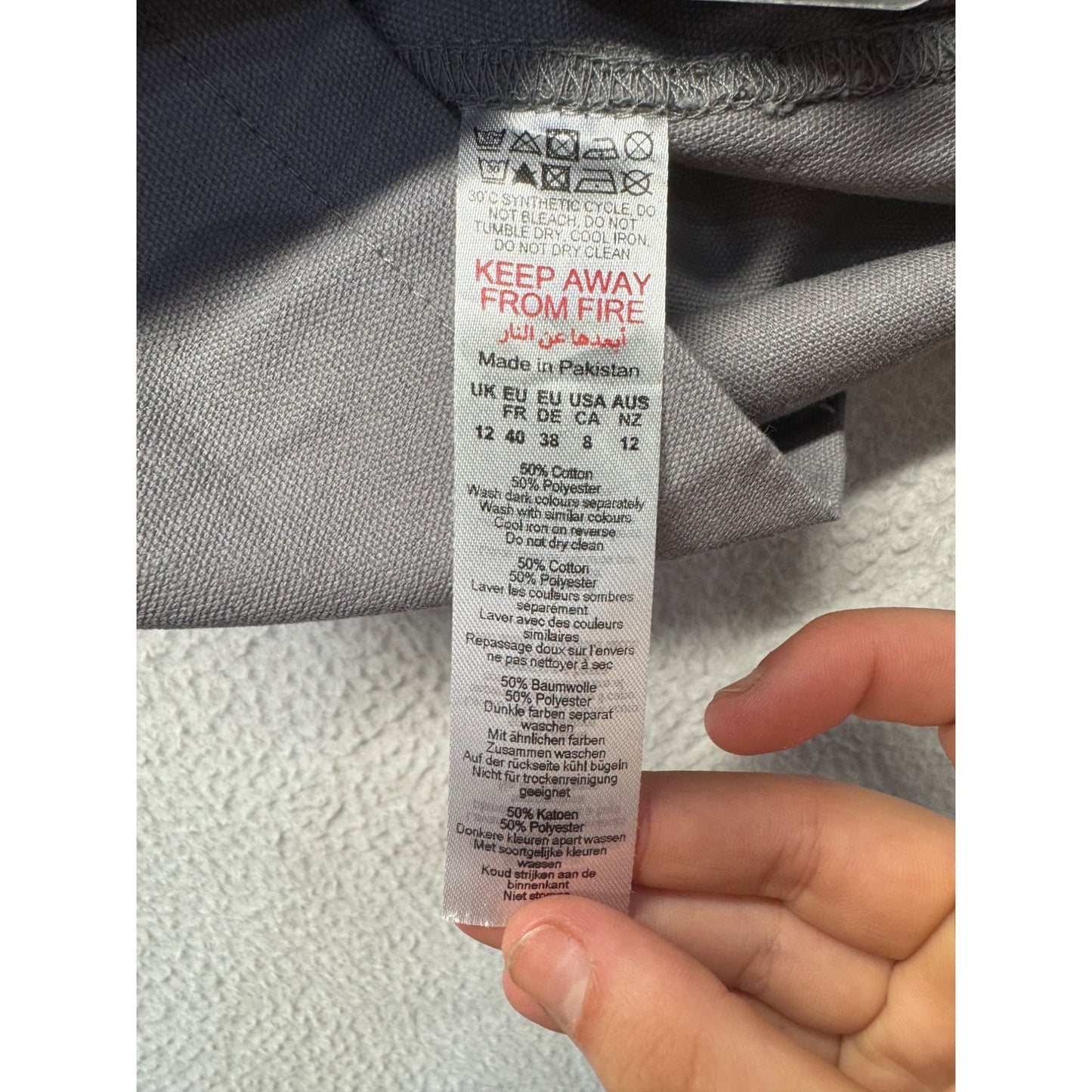 PrettyLittleThing Utility Mini Skirt Gray UK 12 / US 8 #7975