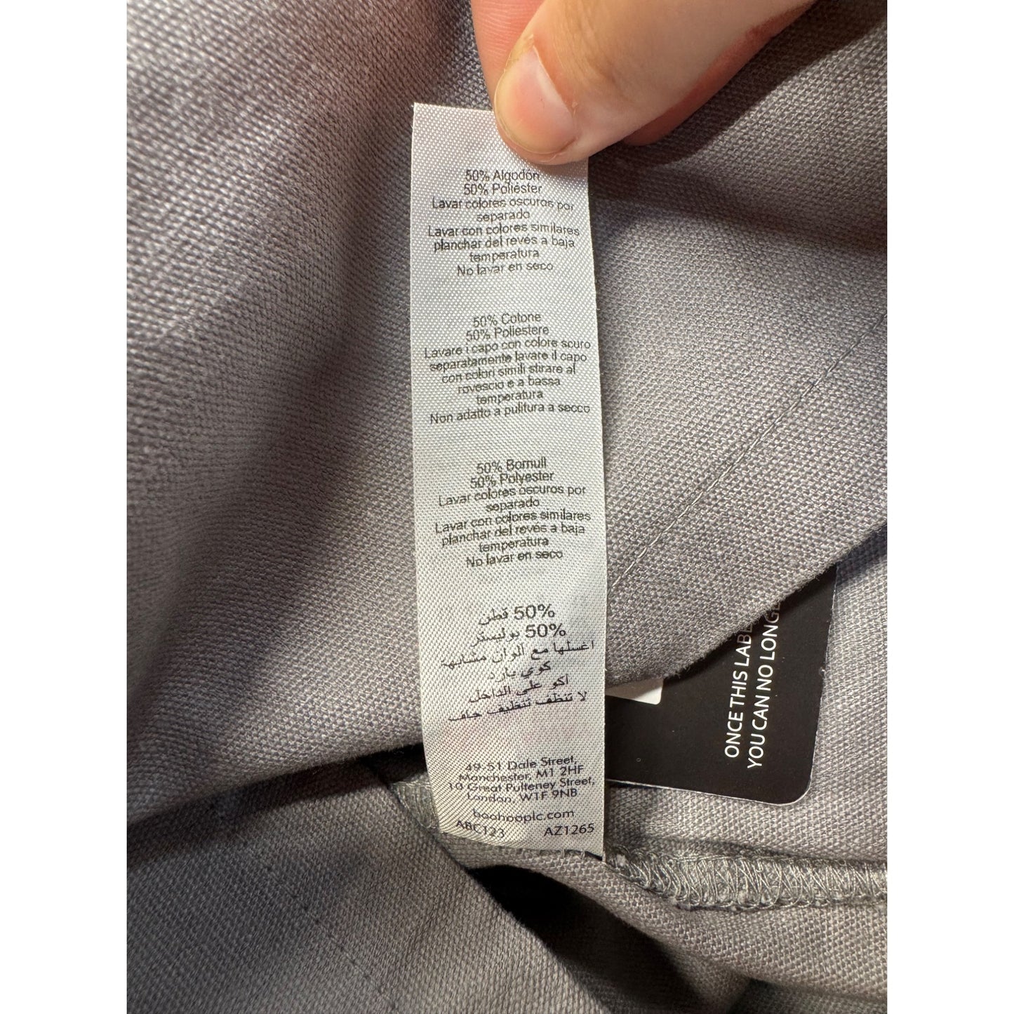 PrettyLittleThing Utility Mini Skirt Gray UK 12 / US 8 #7975