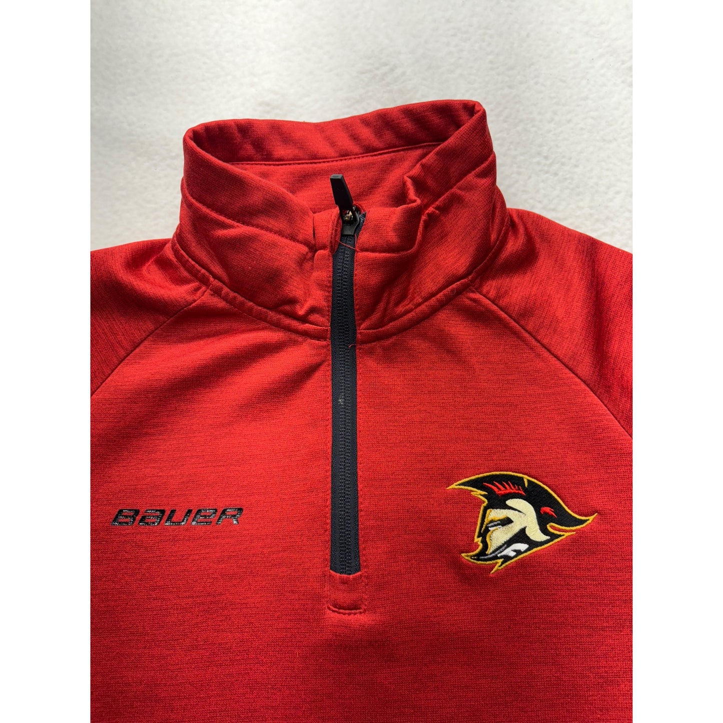 Bauer Team Red 1/4 Zip Pullover Sweatshirt #7546