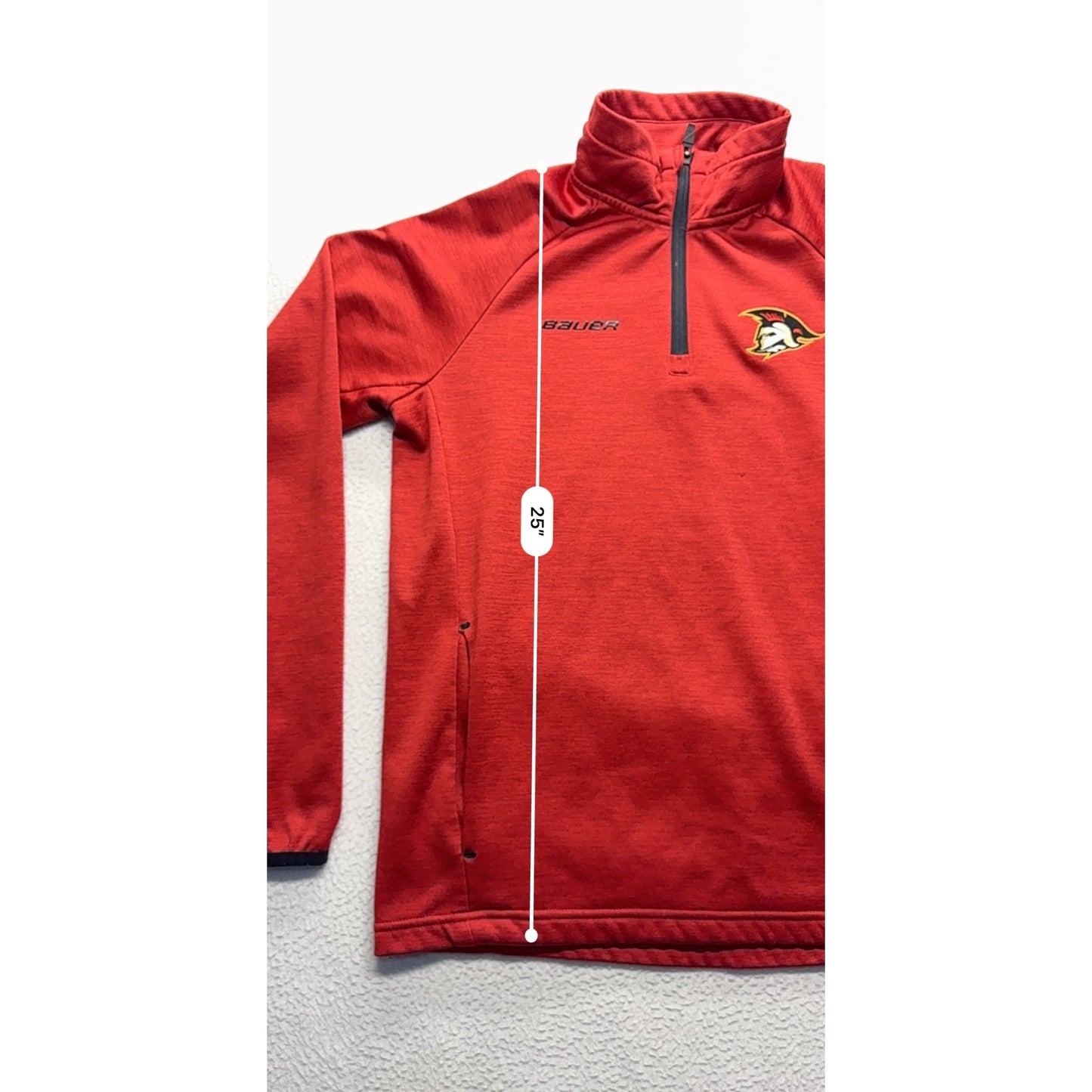 Bauer Team Red 1/4 Zip Pullover Sweatshirt #7546