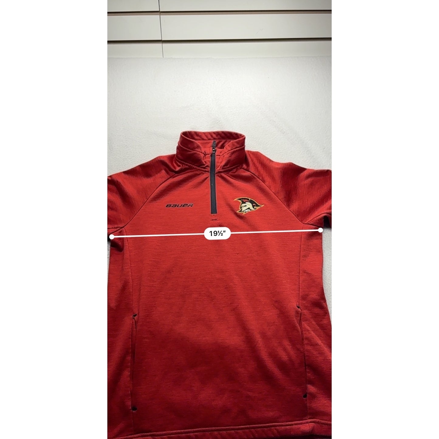 Bauer Team Red 1/4 Zip Pullover Sweatshirt #7546