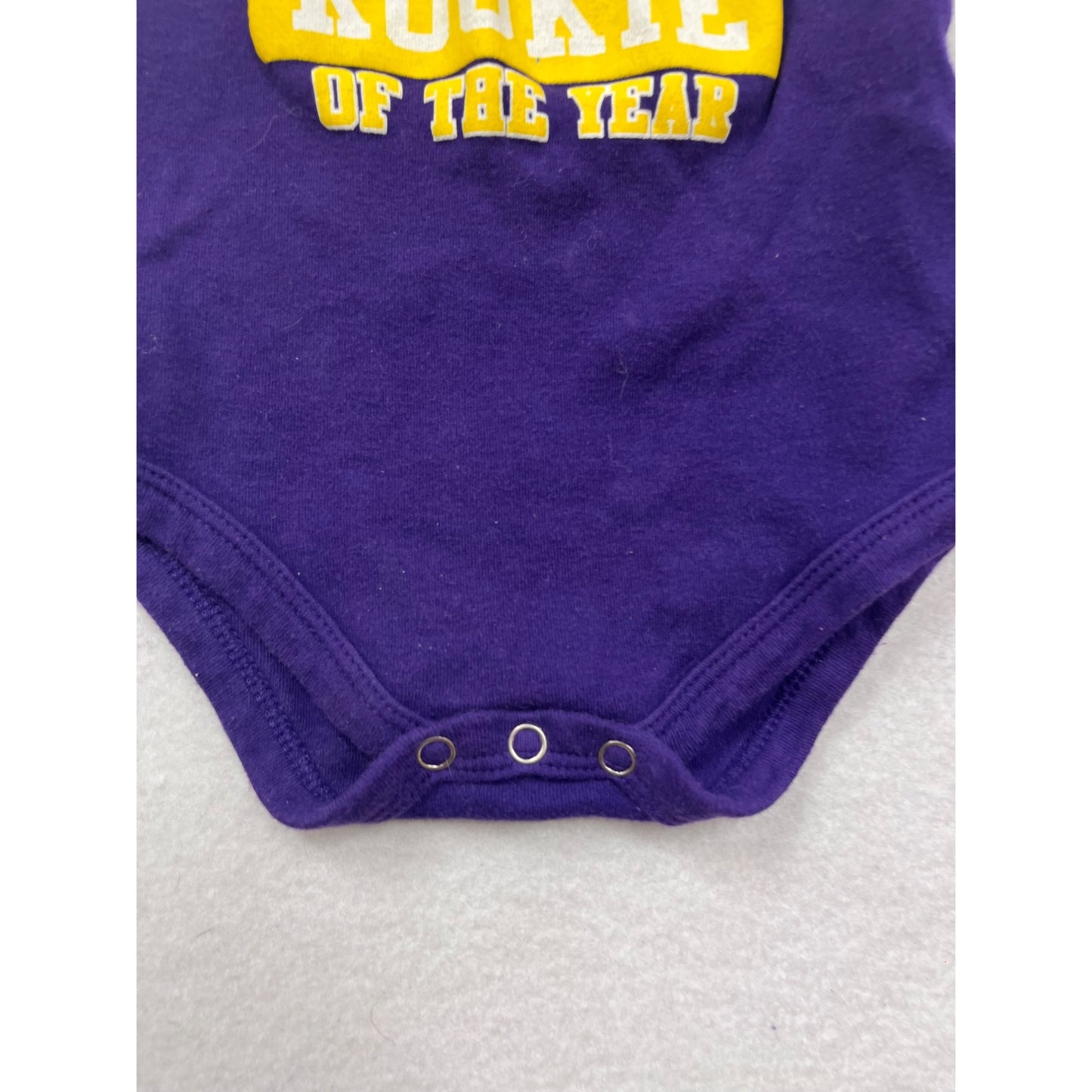 Minnesota Vikings Rookie Of The Year Baby Bodysuit Purple 3/6 Months #6463