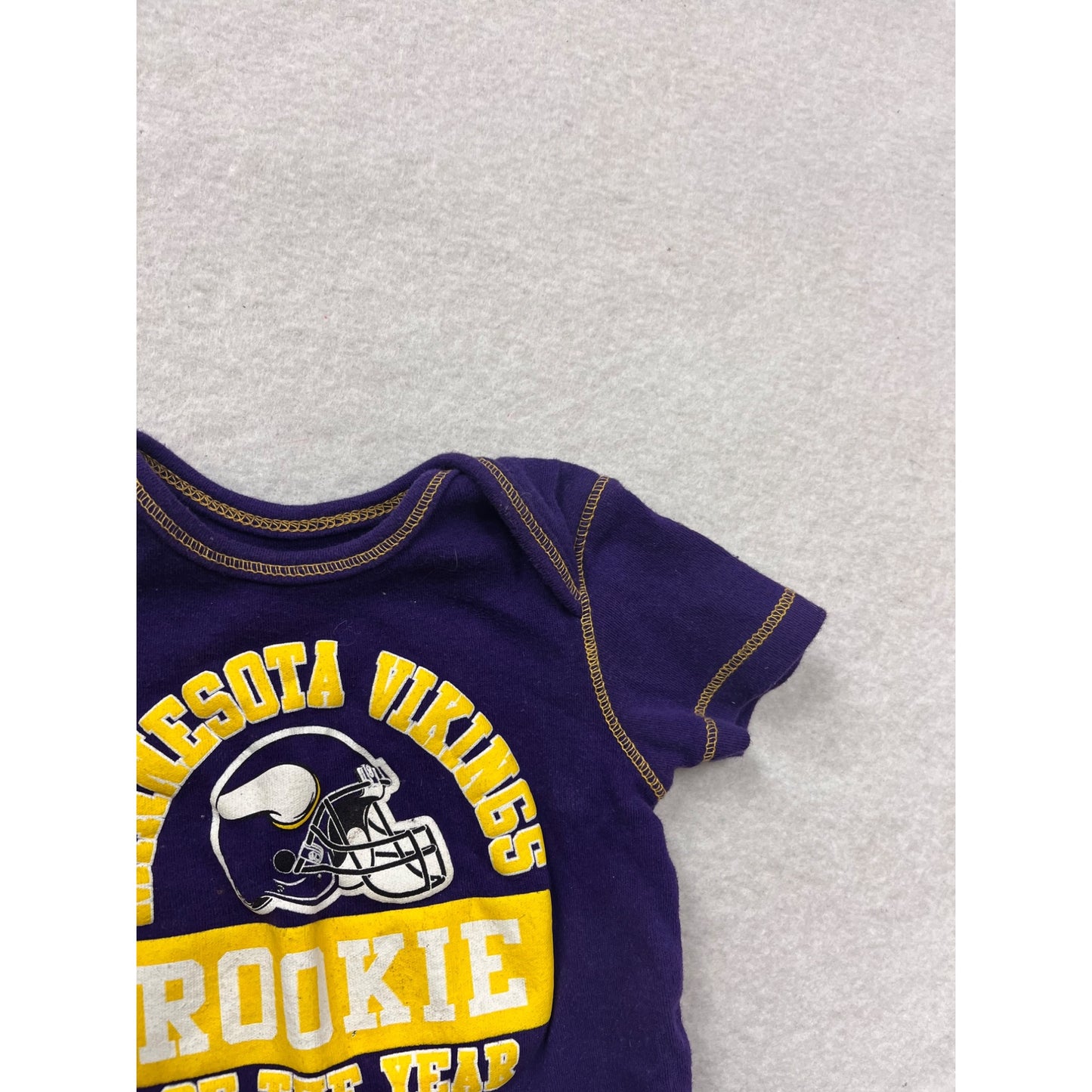 Minnesota Vikings Rookie Of The Year Baby Bodysuit Purple 3/6 Months #6463