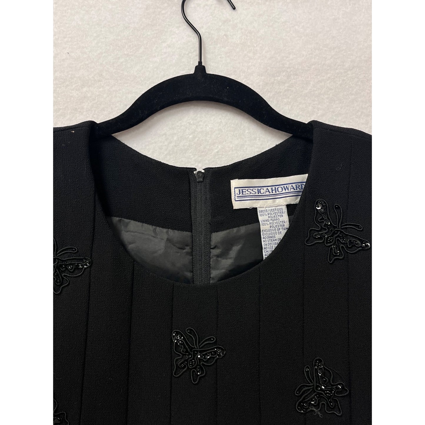 Vintage 90s Jessica Howard Womens Black Dress Size 10 #8014