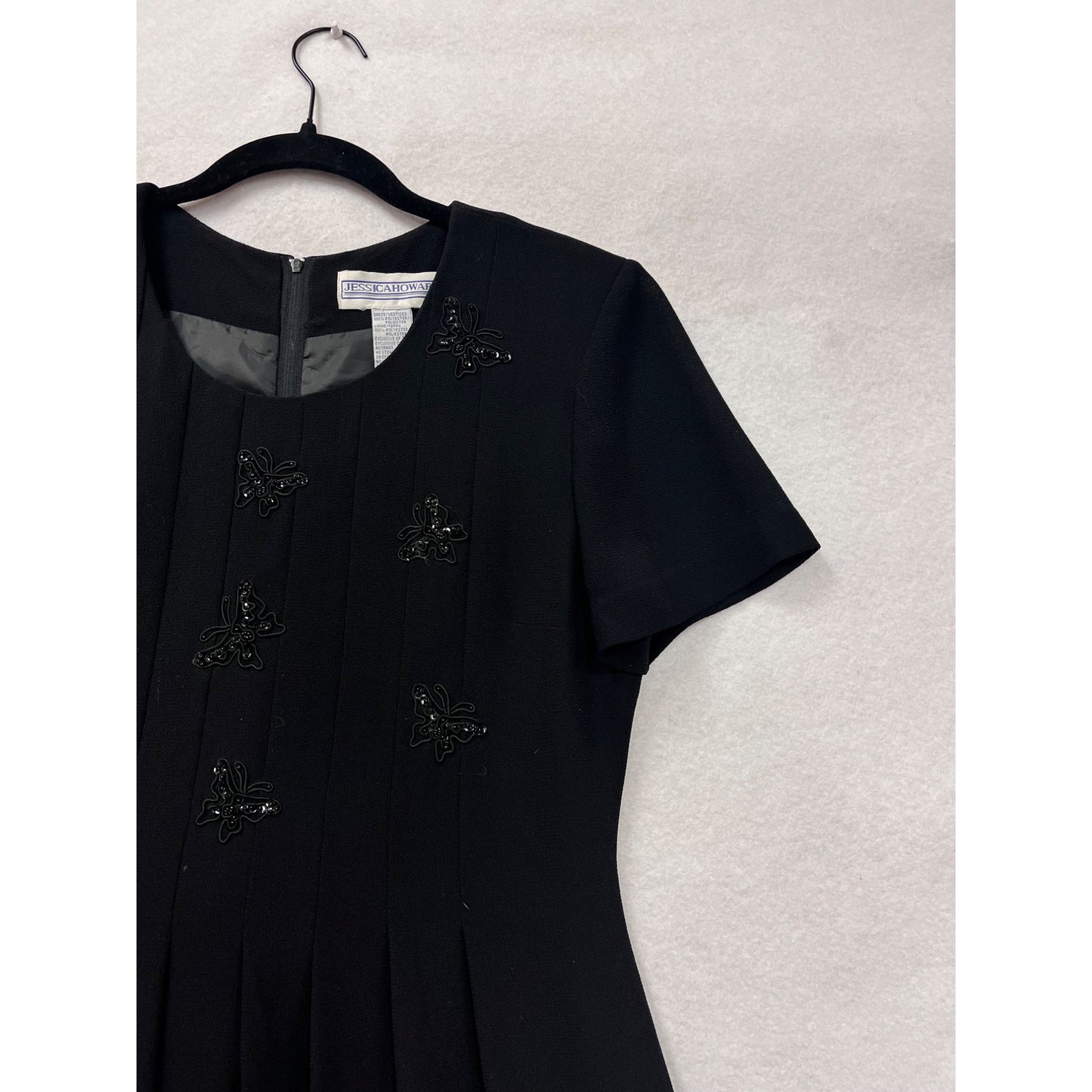 Vintage 90s Jessica Howard Womens Black Dress Size 10 #8014