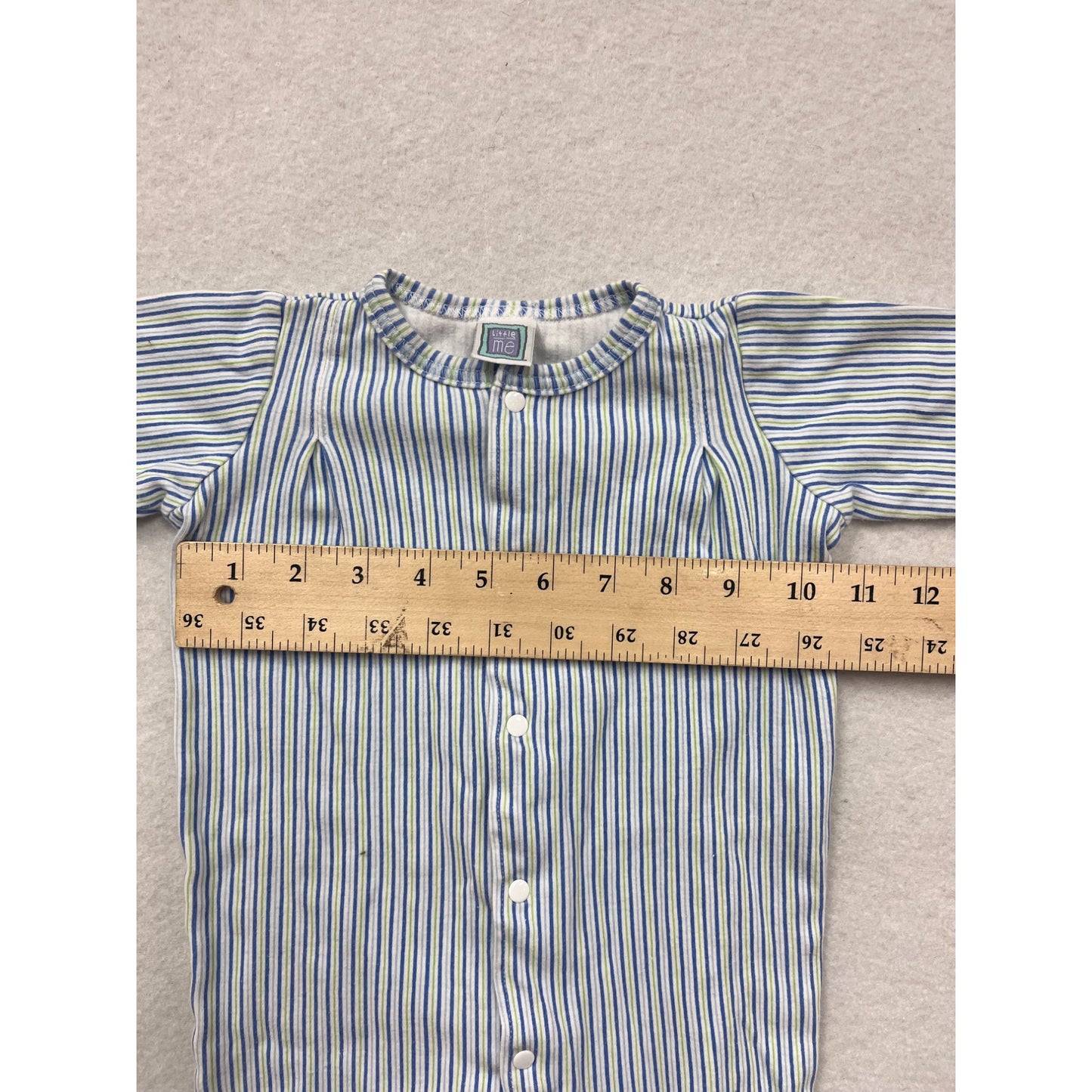 Little Me Baby Striped Footed Bodysuit 6M #6561