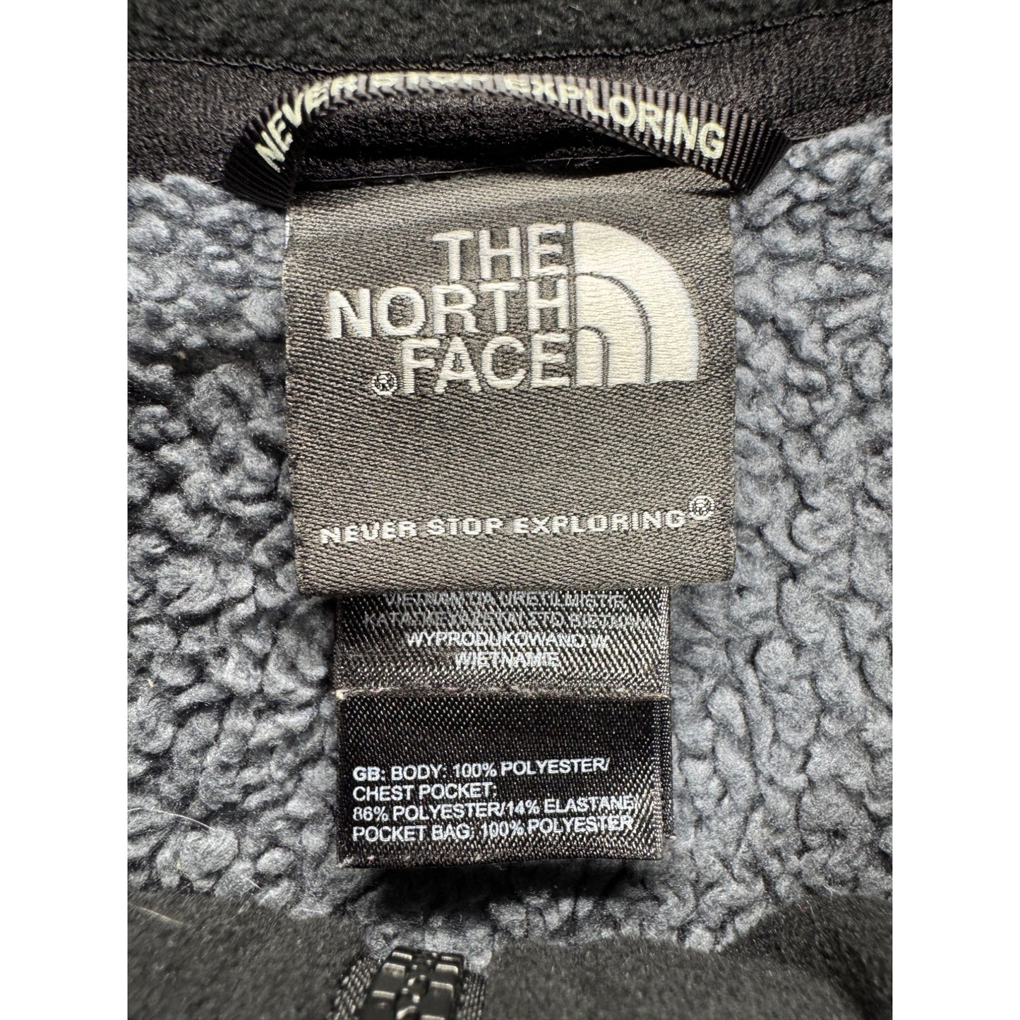 The North Face Mens Black & Gray Fleece Vest XL With Pockets #7782