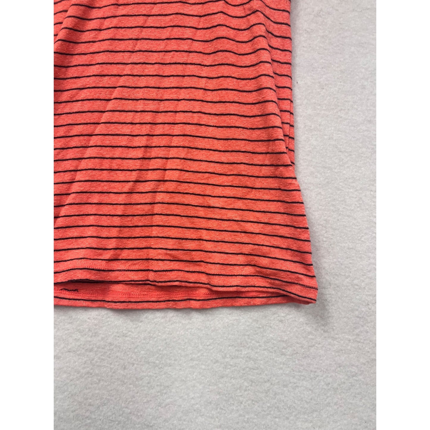 Michael Stars Womens Small Red & Black Striped Tank Top Cotton Blend Sleeveless USA Made #6764