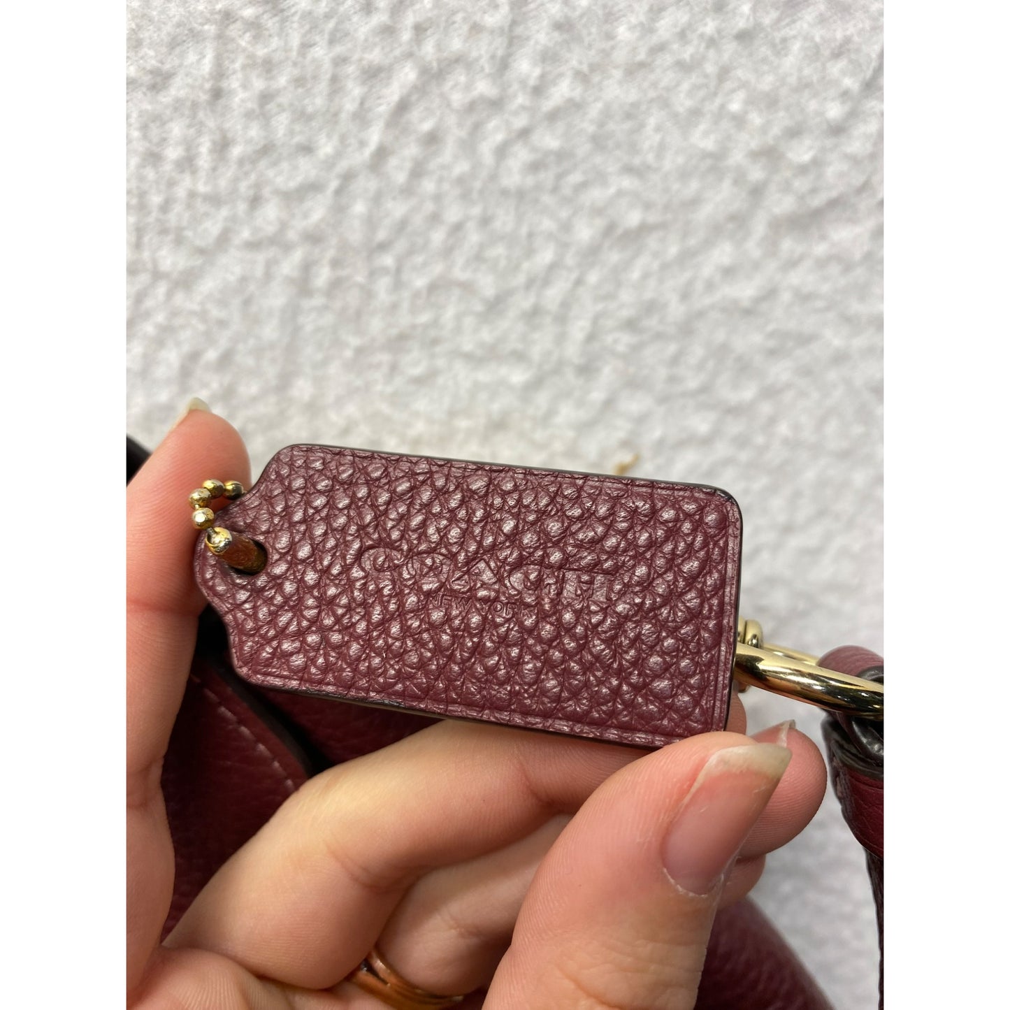 Authentic Maroon Coach Shoulder bag #5085