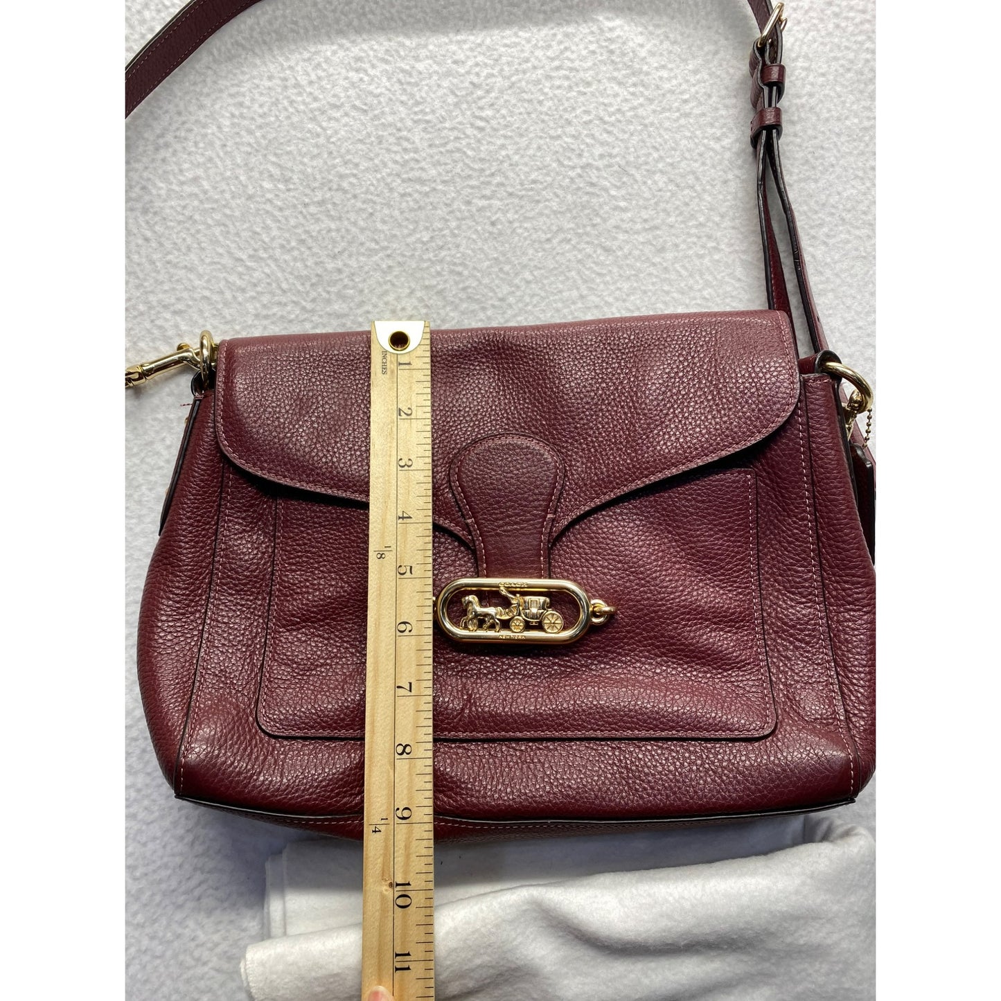 Authentic Maroon Coach Shoulder bag #5085