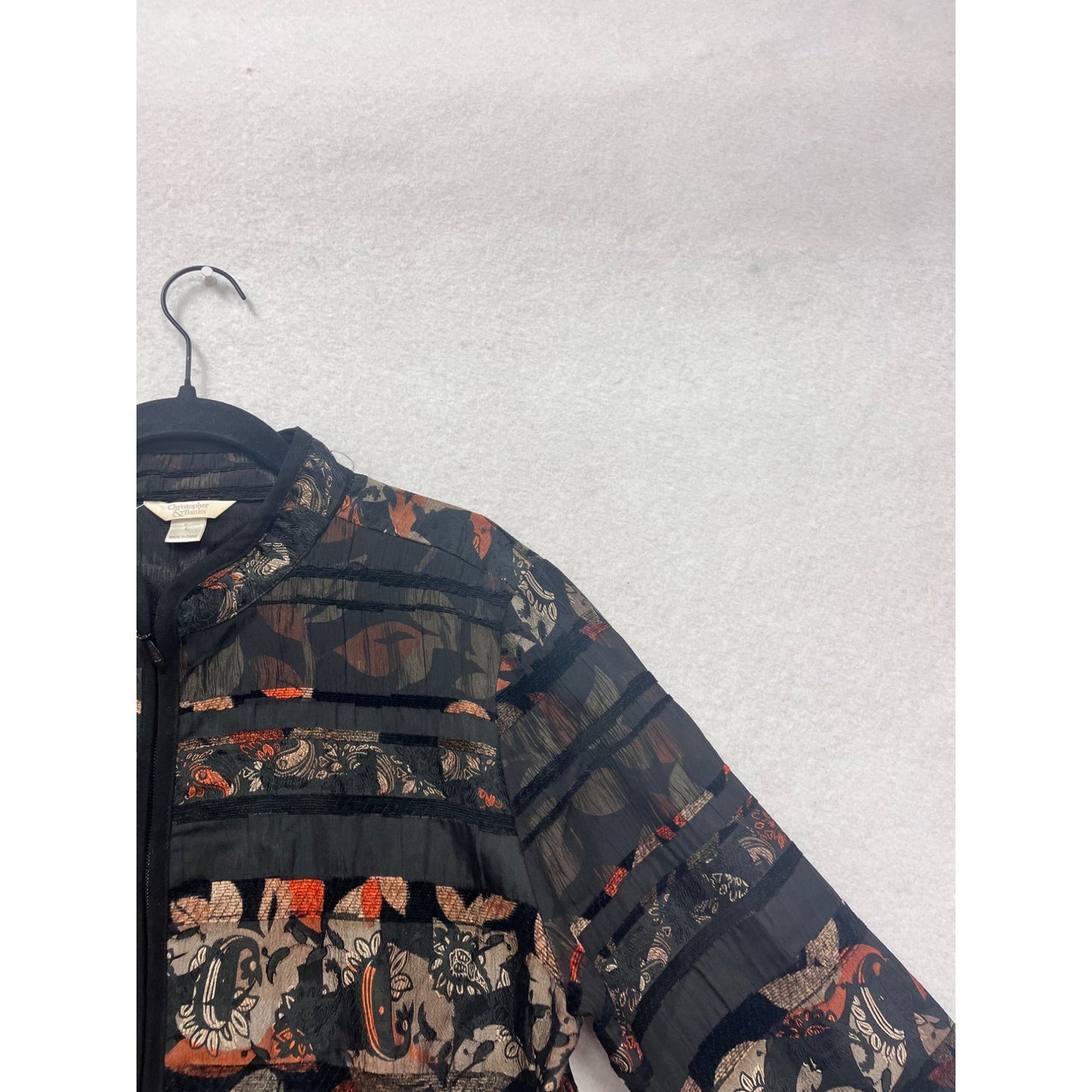 Christopher & Banks Floral Pattern Jacket L #363A