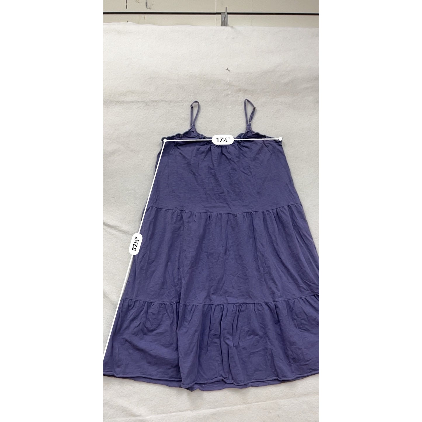 Natural Life Womens XS Purple Tiered Spaghetti Strap Sundress #6611