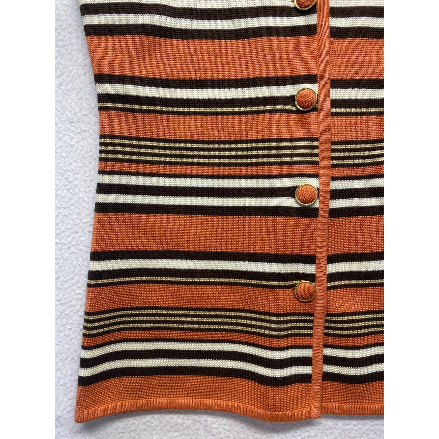 Vintage Gina Teresa Striped Wool & Acrylic Sweater Vest #5865