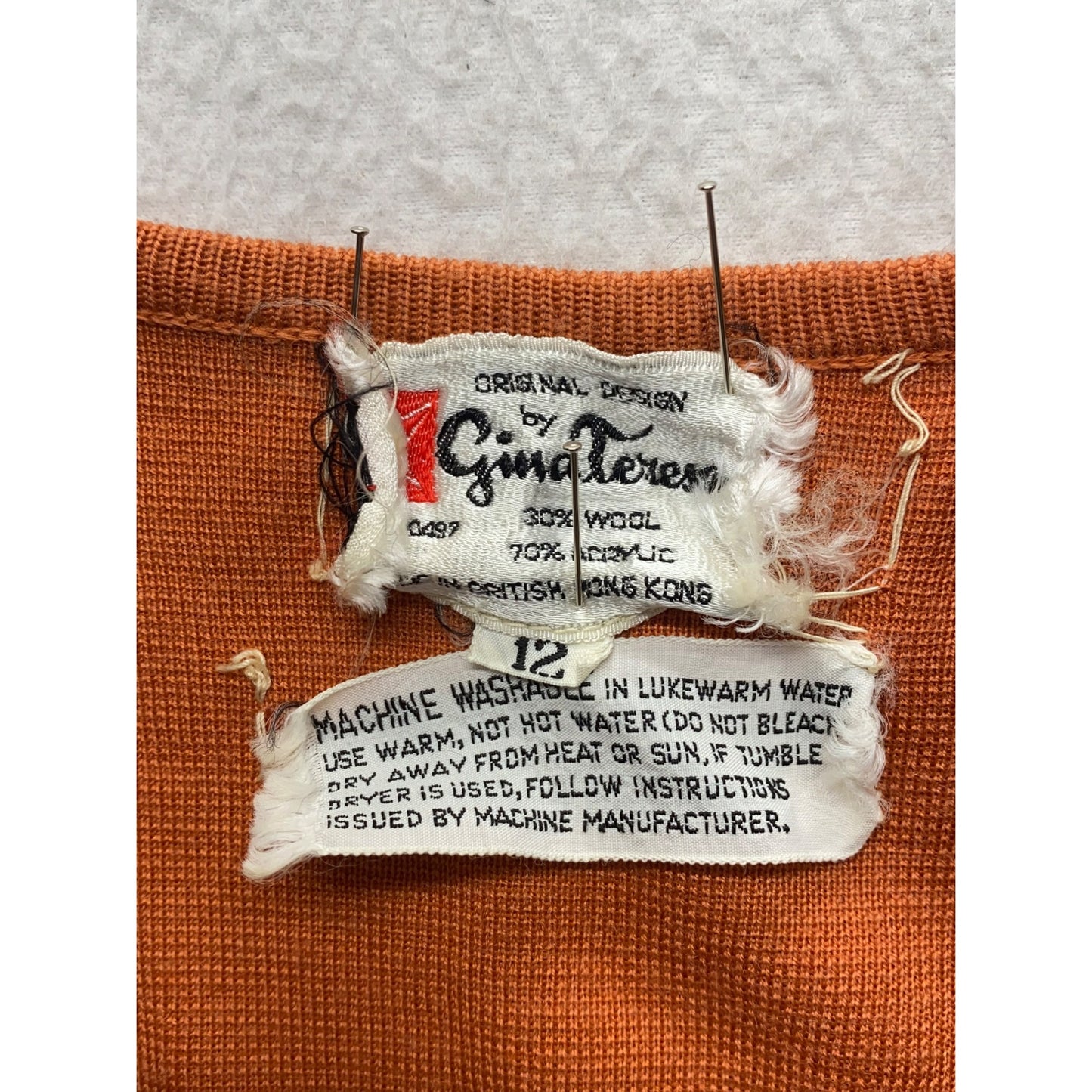 Vintage Gina Teresa Striped Wool & Acrylic Sweater Vest #5865