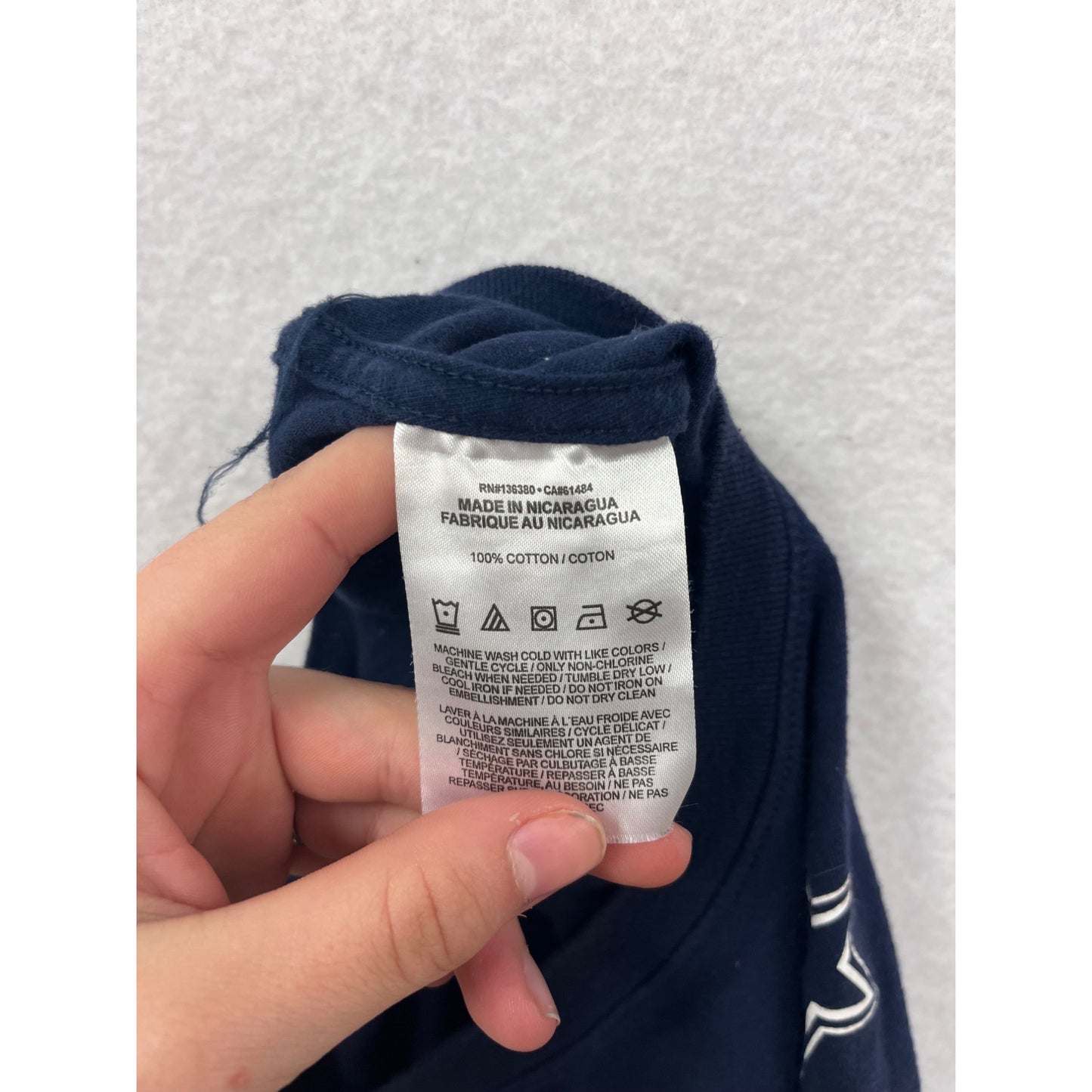 Nike Ezekiel Elliott Dallas Cowboys T-Shirt Size L Navy Blue Cotton #8358