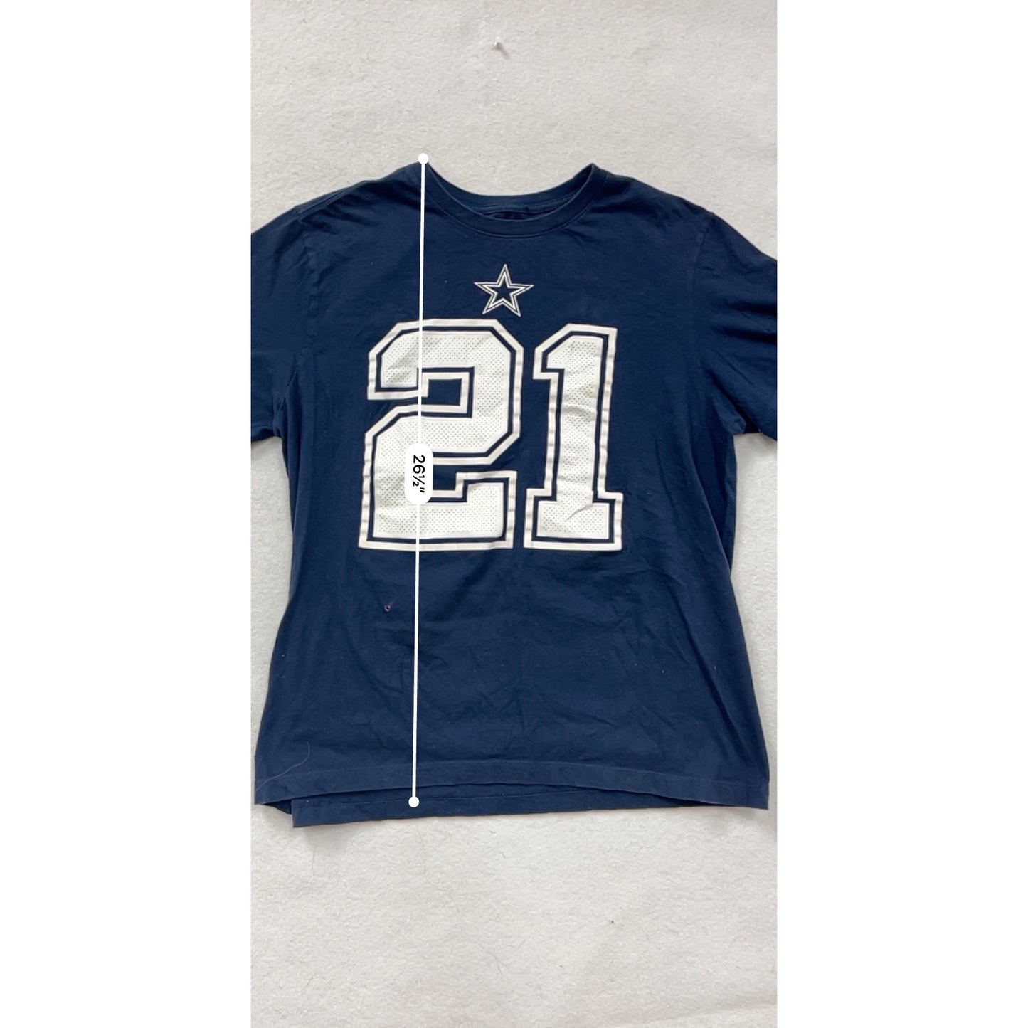 Nike Ezekiel Elliott Dallas Cowboys T-Shirt Size L Navy Blue Cotton #8358