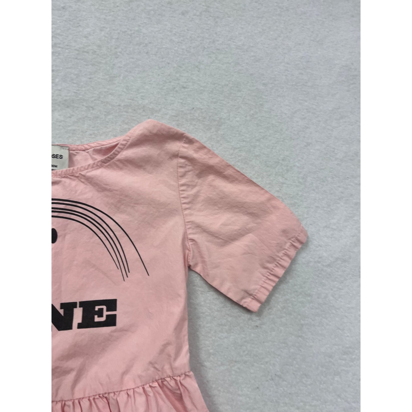 BoBoChoses Girls Organic Cotton Dress Pink Rainbow Print 18-24M #8189